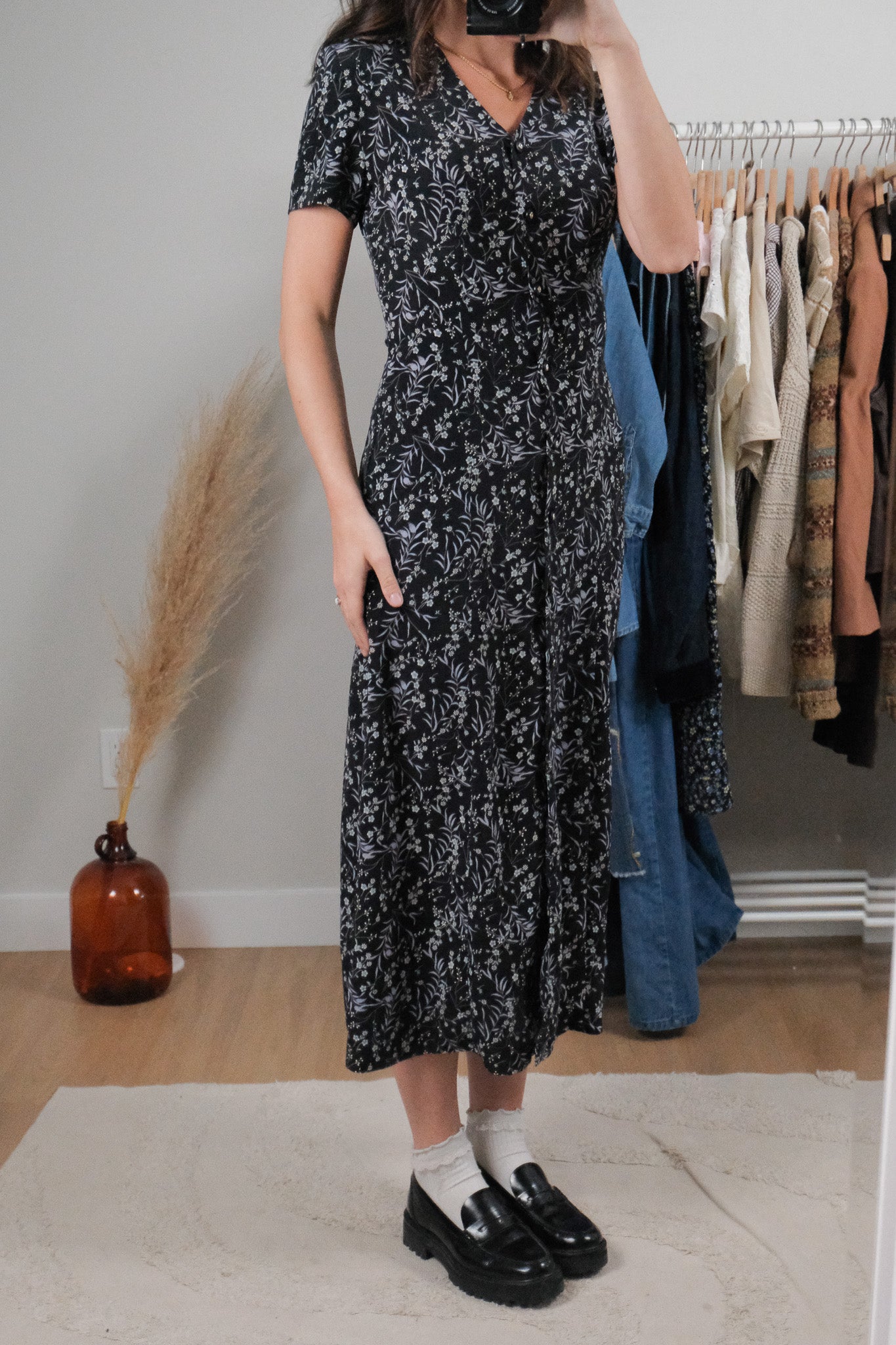 Made in Canada x Vintage x Floral Maxi Dress (XS)