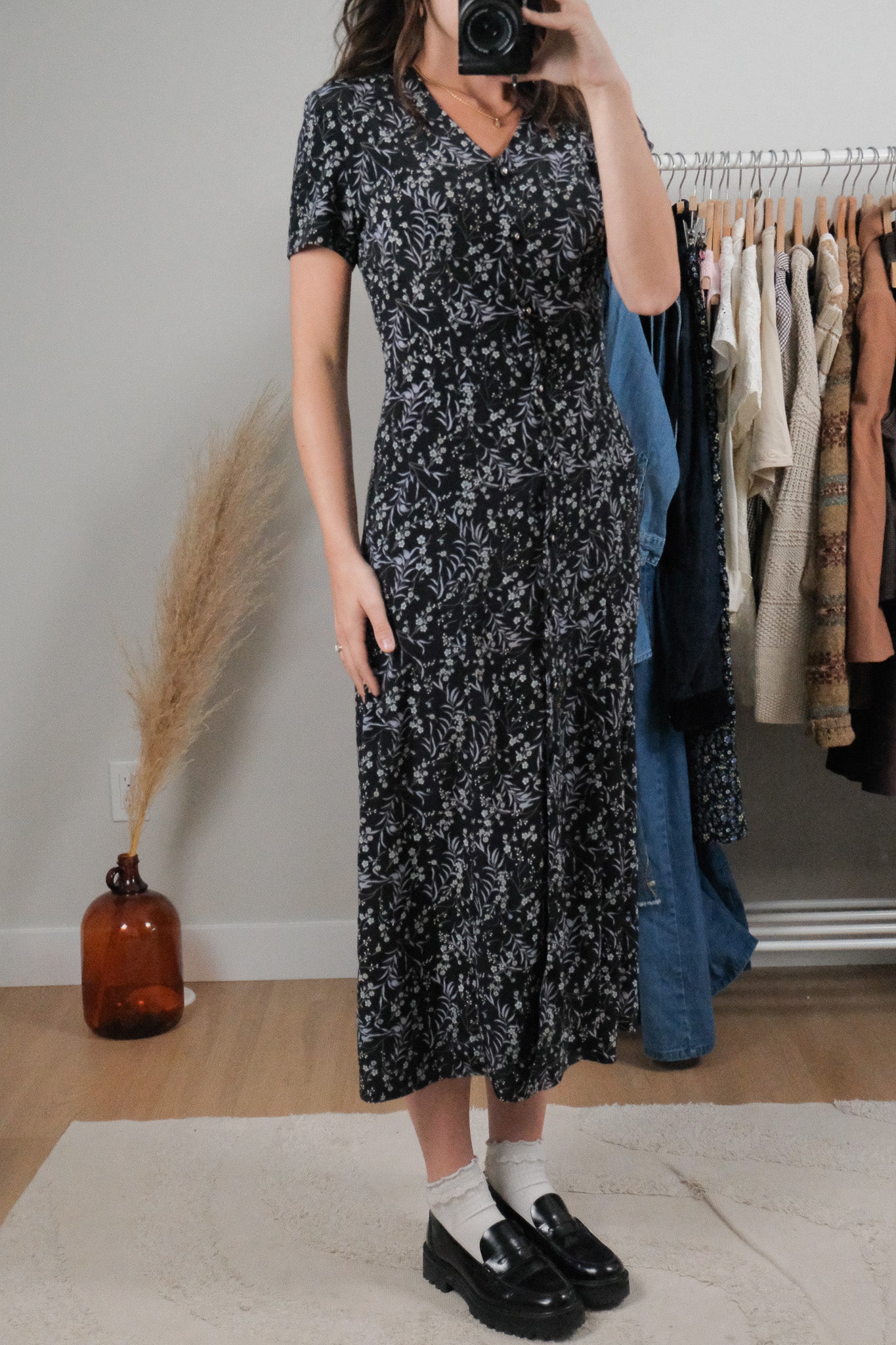 Made in Canada x Vintage x Floral Maxi Dress (XS)