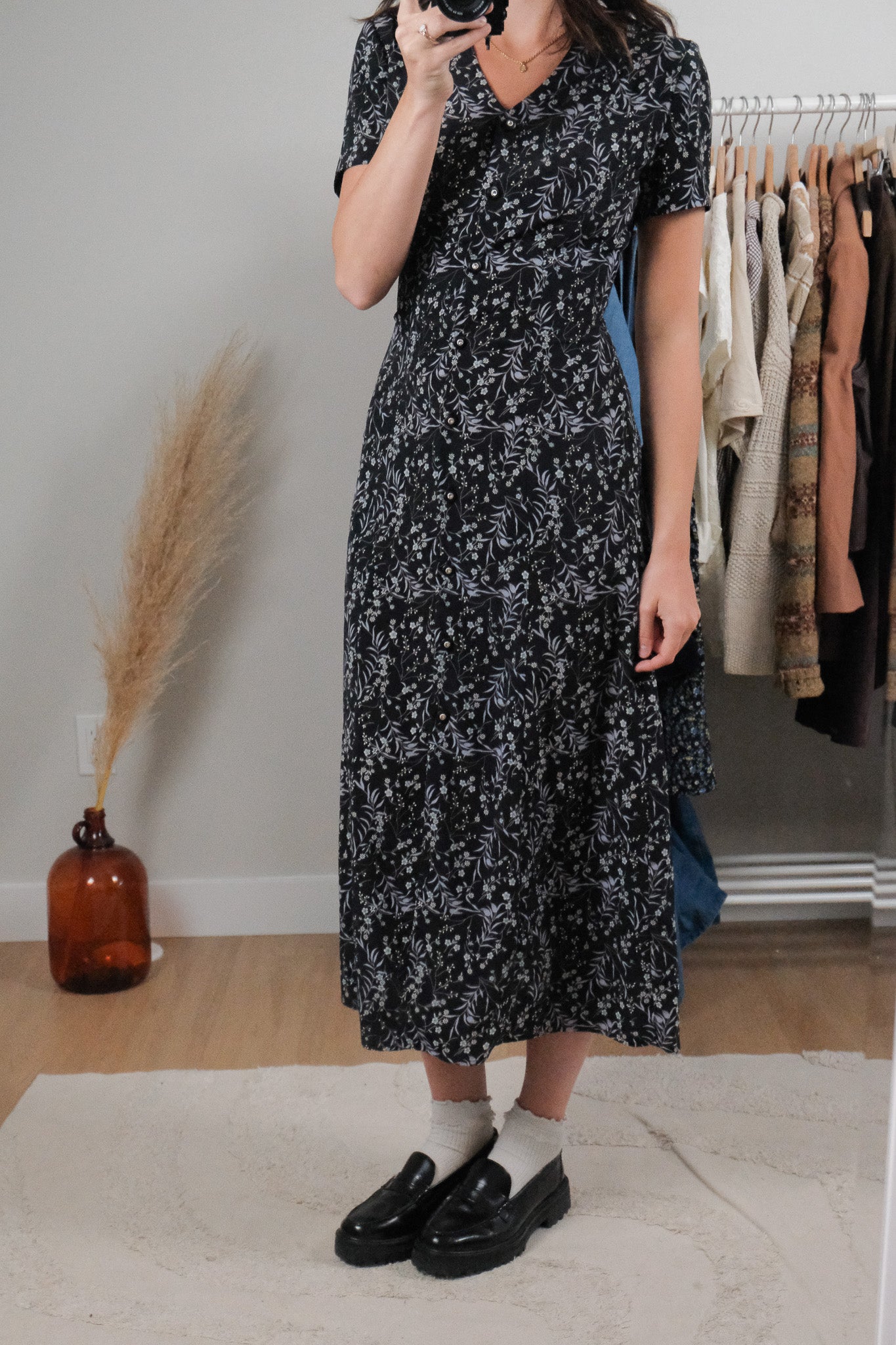 Made in Canada x Vintage x Floral Maxi Dress (XS)