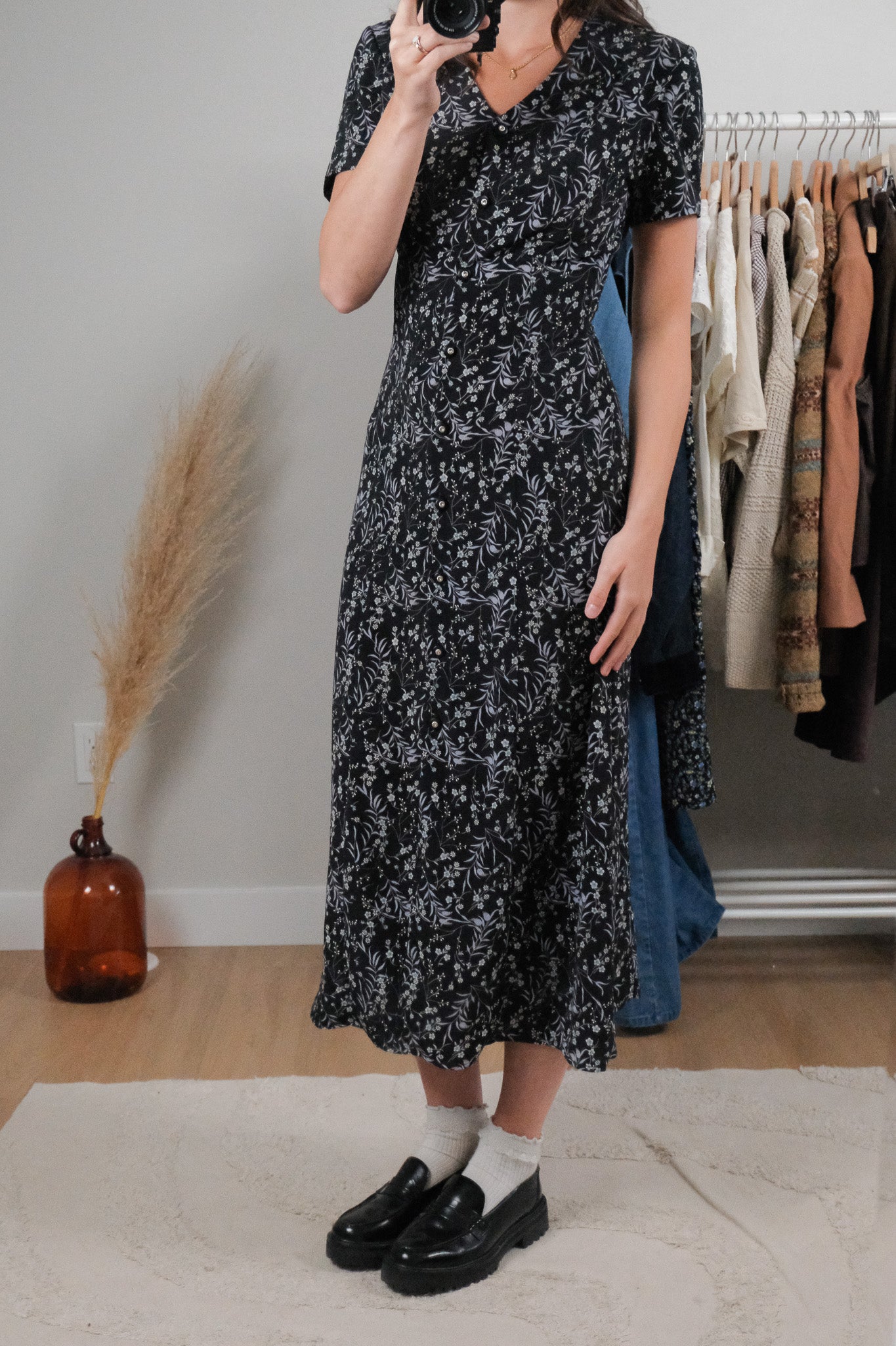 Made in Canada x Vintage x Floral Maxi Dress (XS)