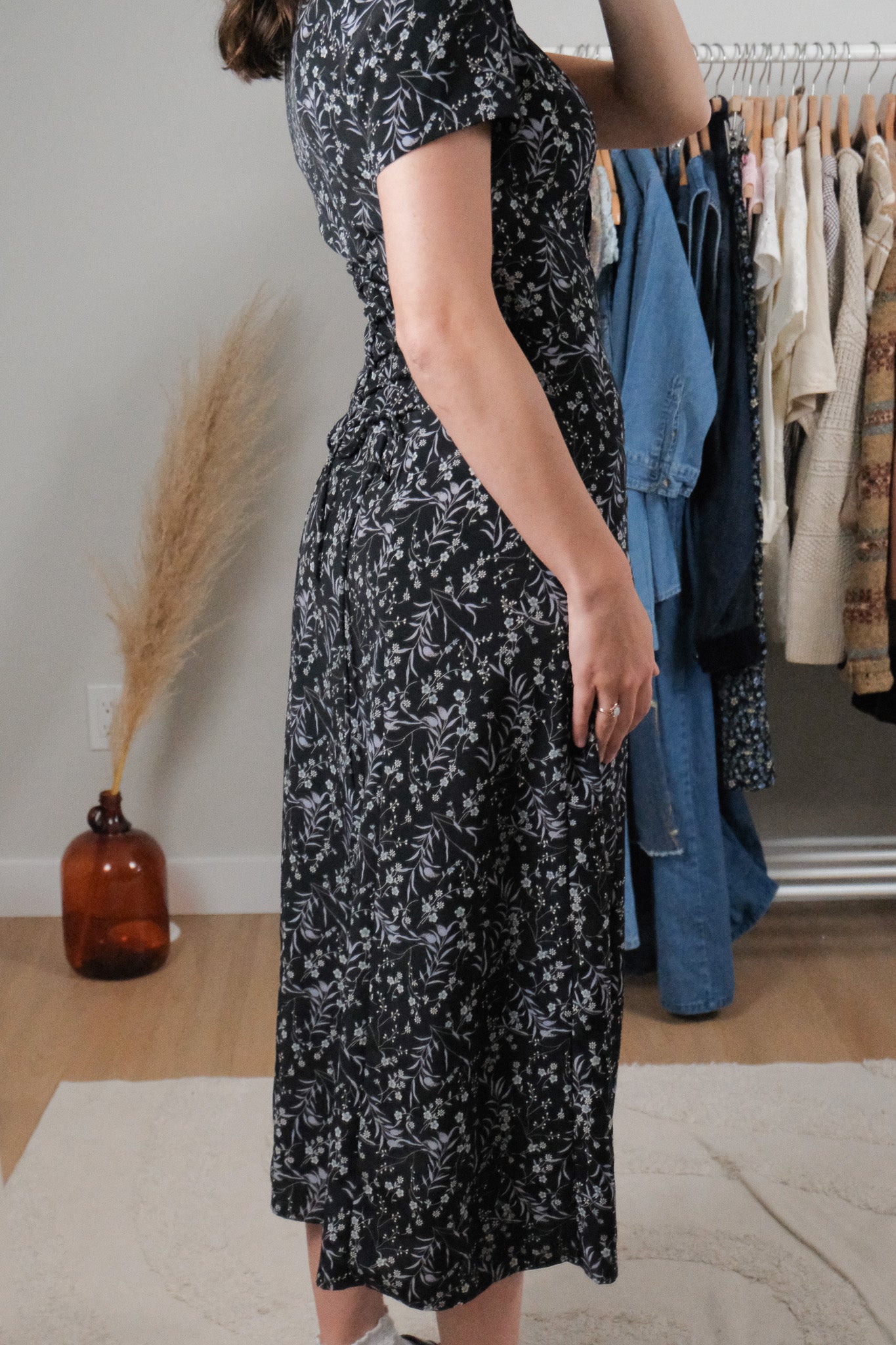 Made in Canada x Vintage x Floral Maxi Dress (XS)