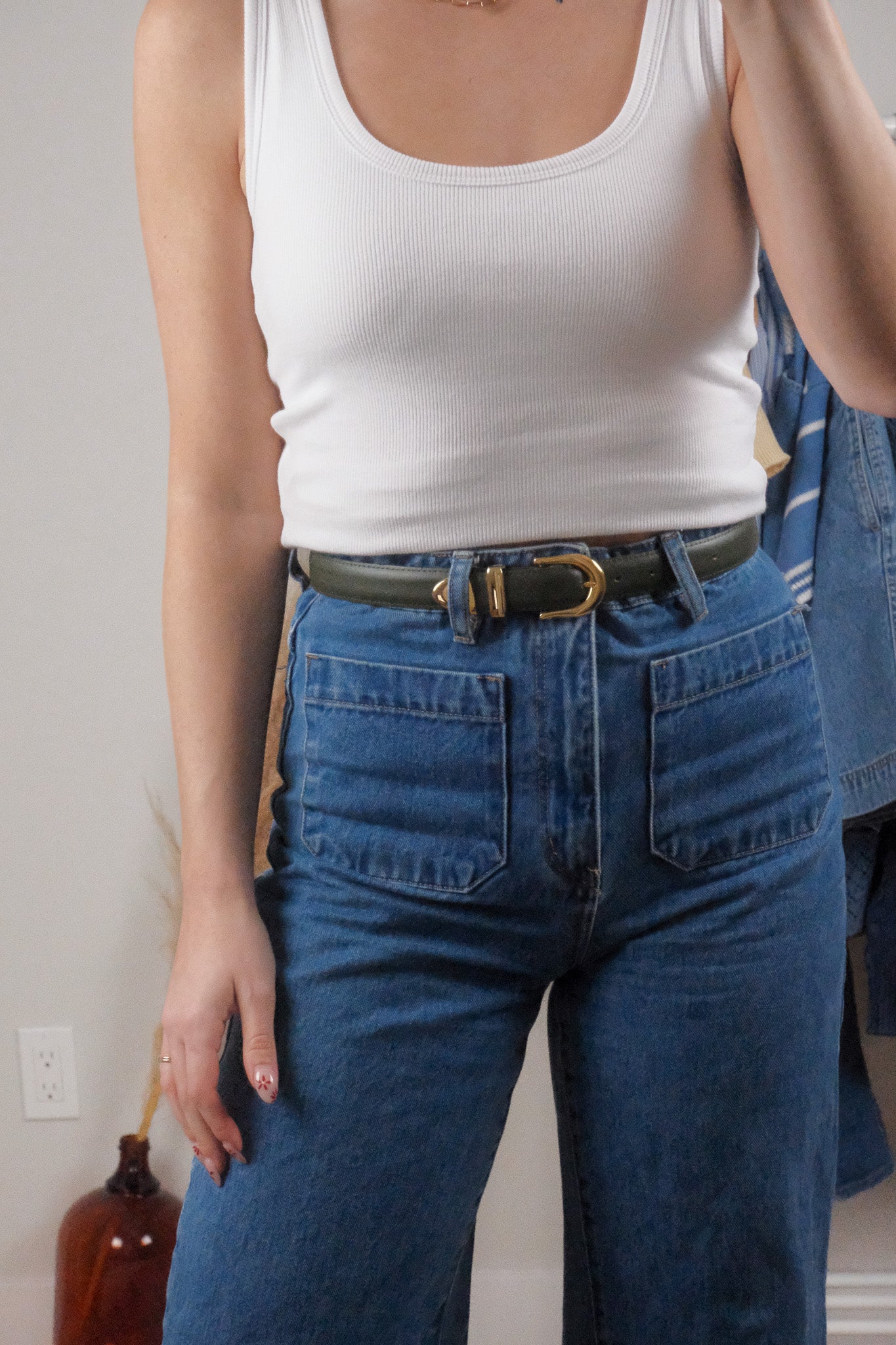 Vintage x Leather Belt (XXS/XS)