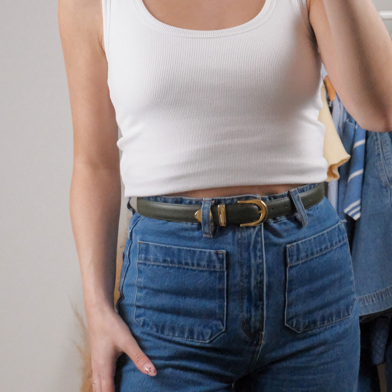 Vintage x Leather Belt (XXS/XS)