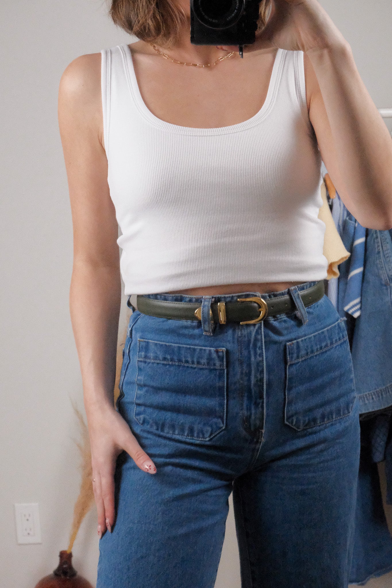 Vintage x Leather Belt (XXS/XS)