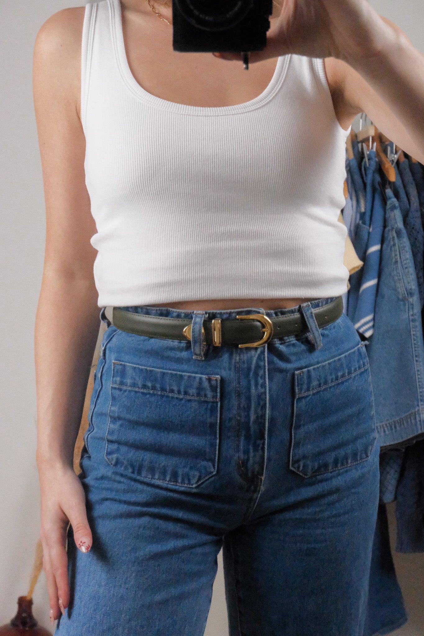 Vintage x Leather Belt (XXS/XS)