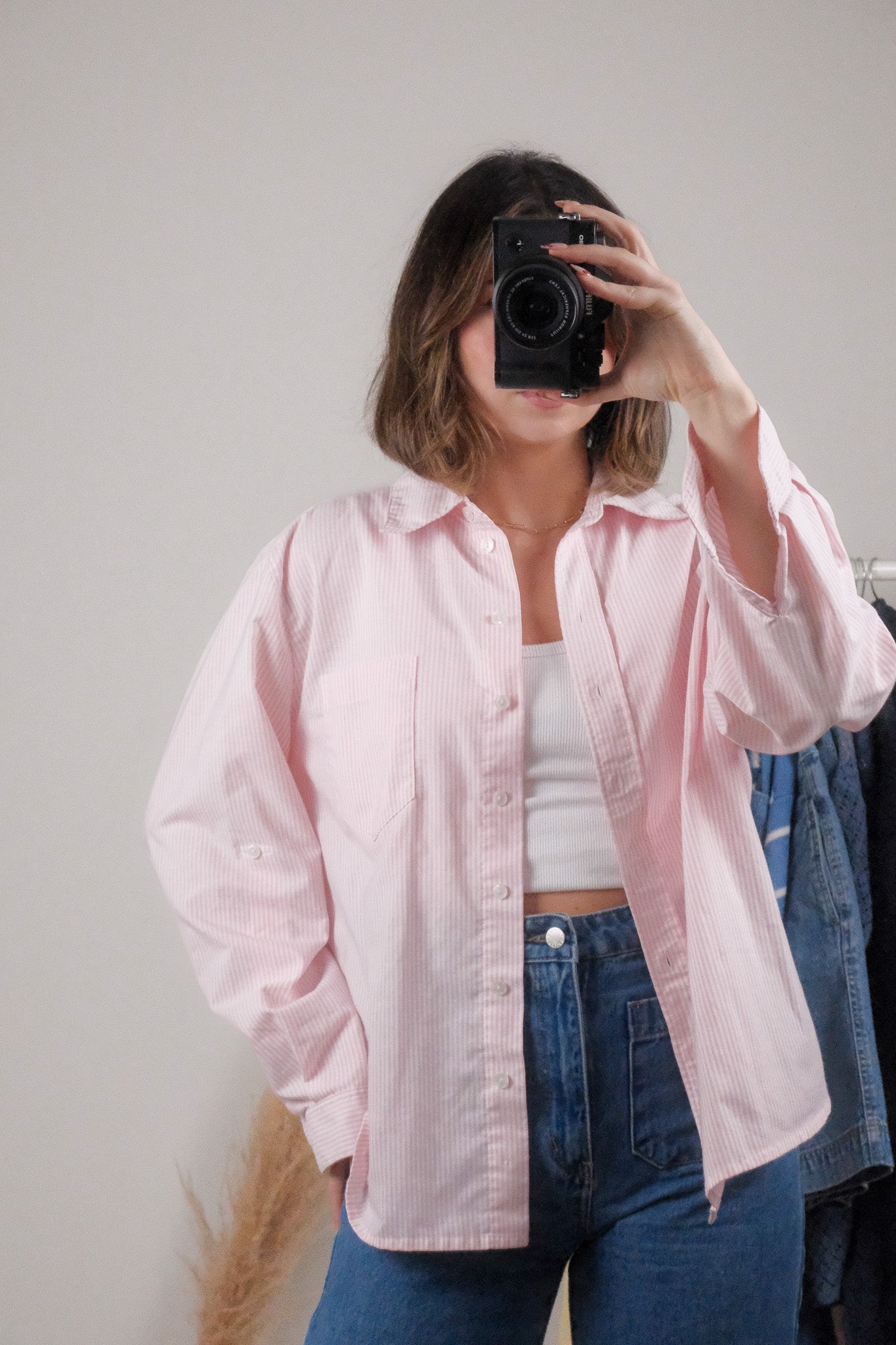 Vintage x Pinstripe Button Down (L/XL)