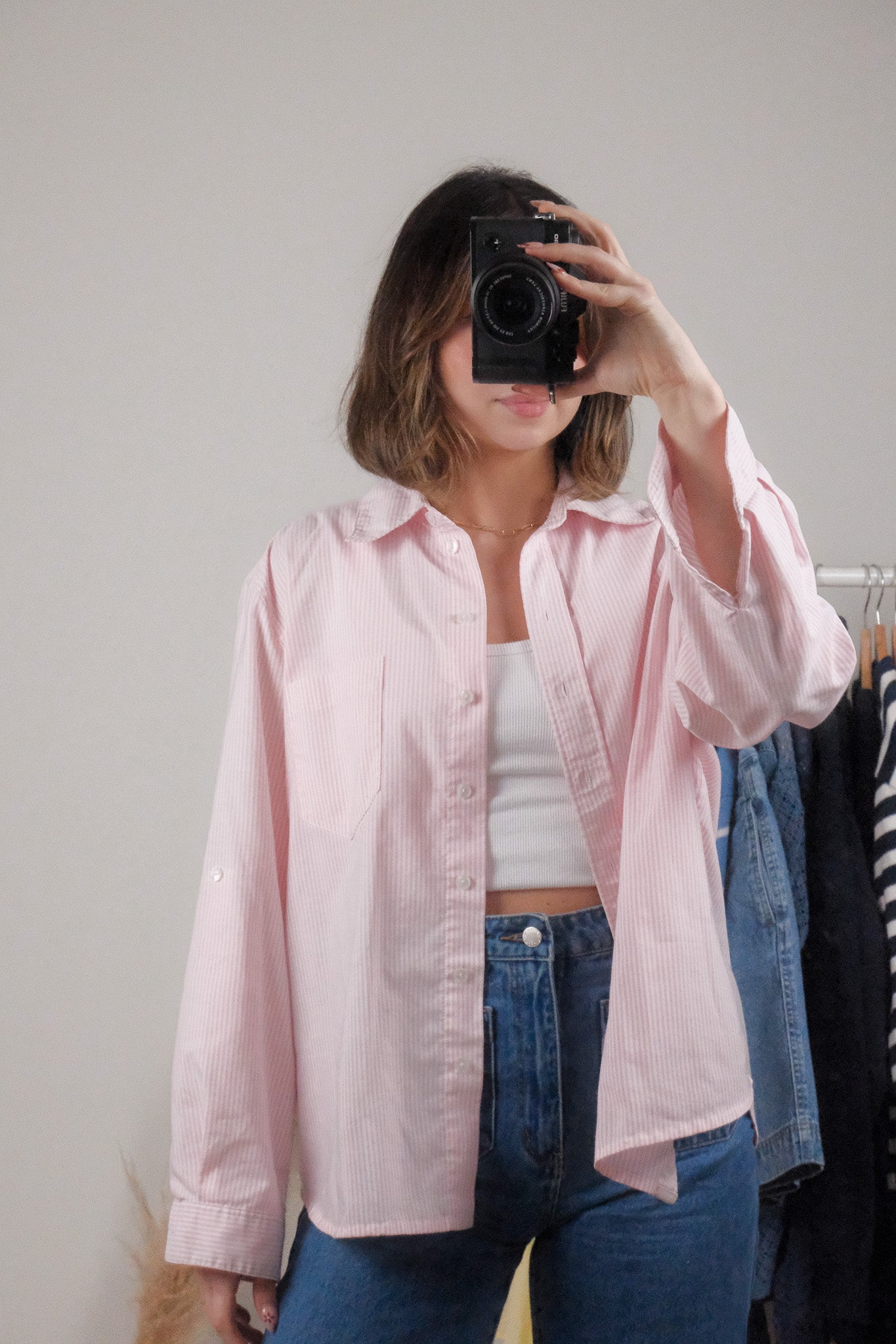 Vintage x Pinstripe Button Down (L/XL)