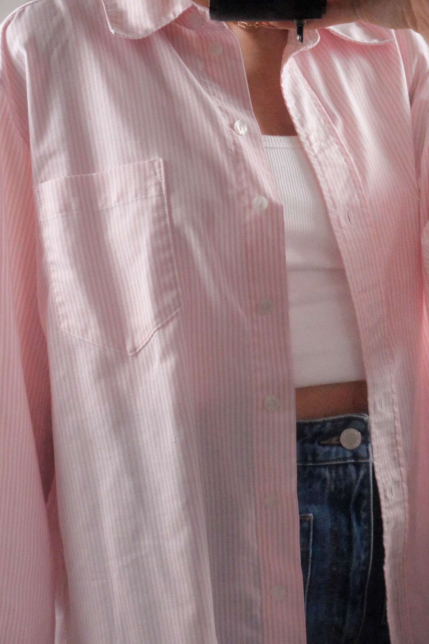 Vintage x Pinstripe Button Down (L/XL)