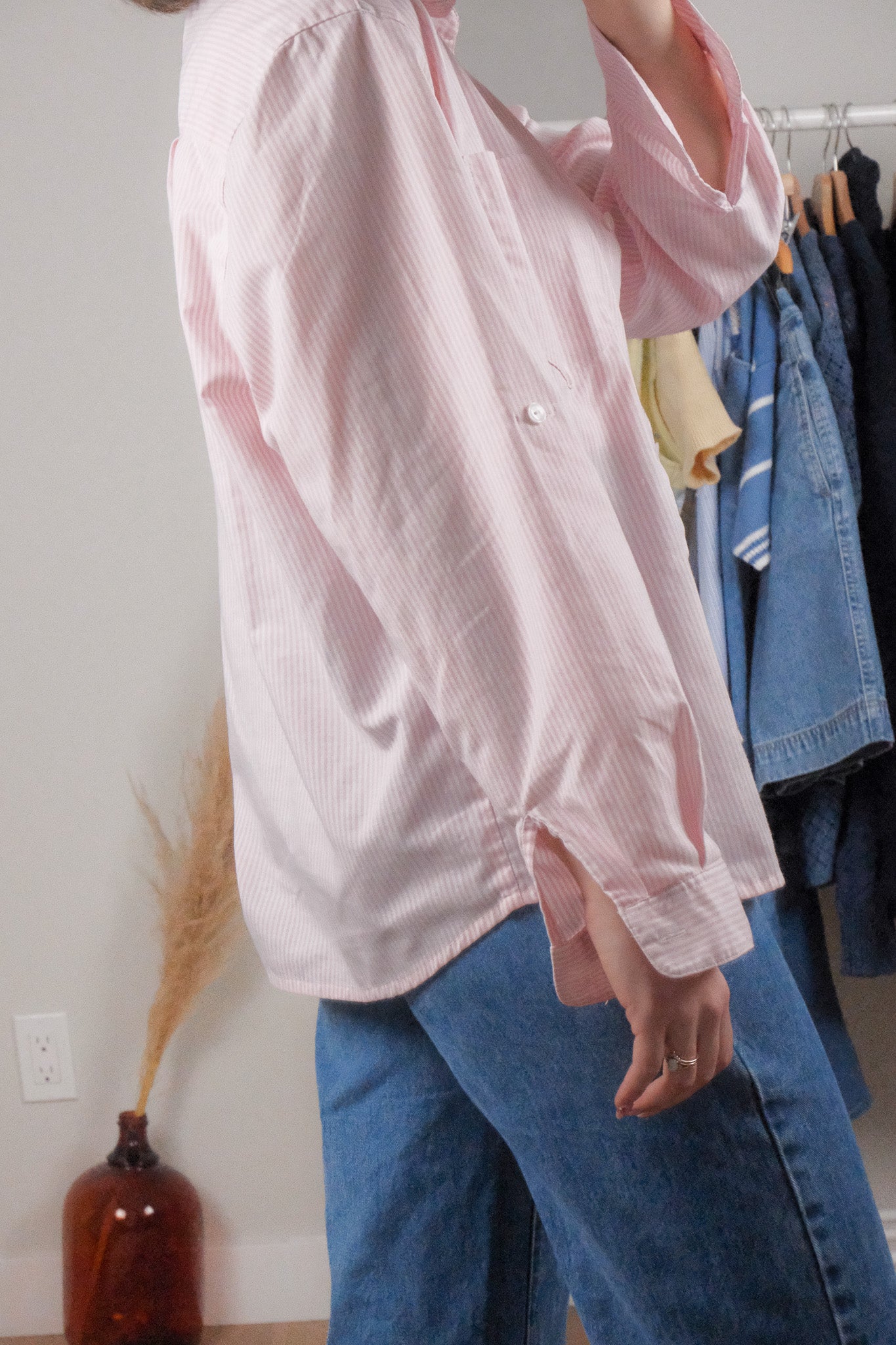 Vintage x Pinstripe Button Down (L/XL)