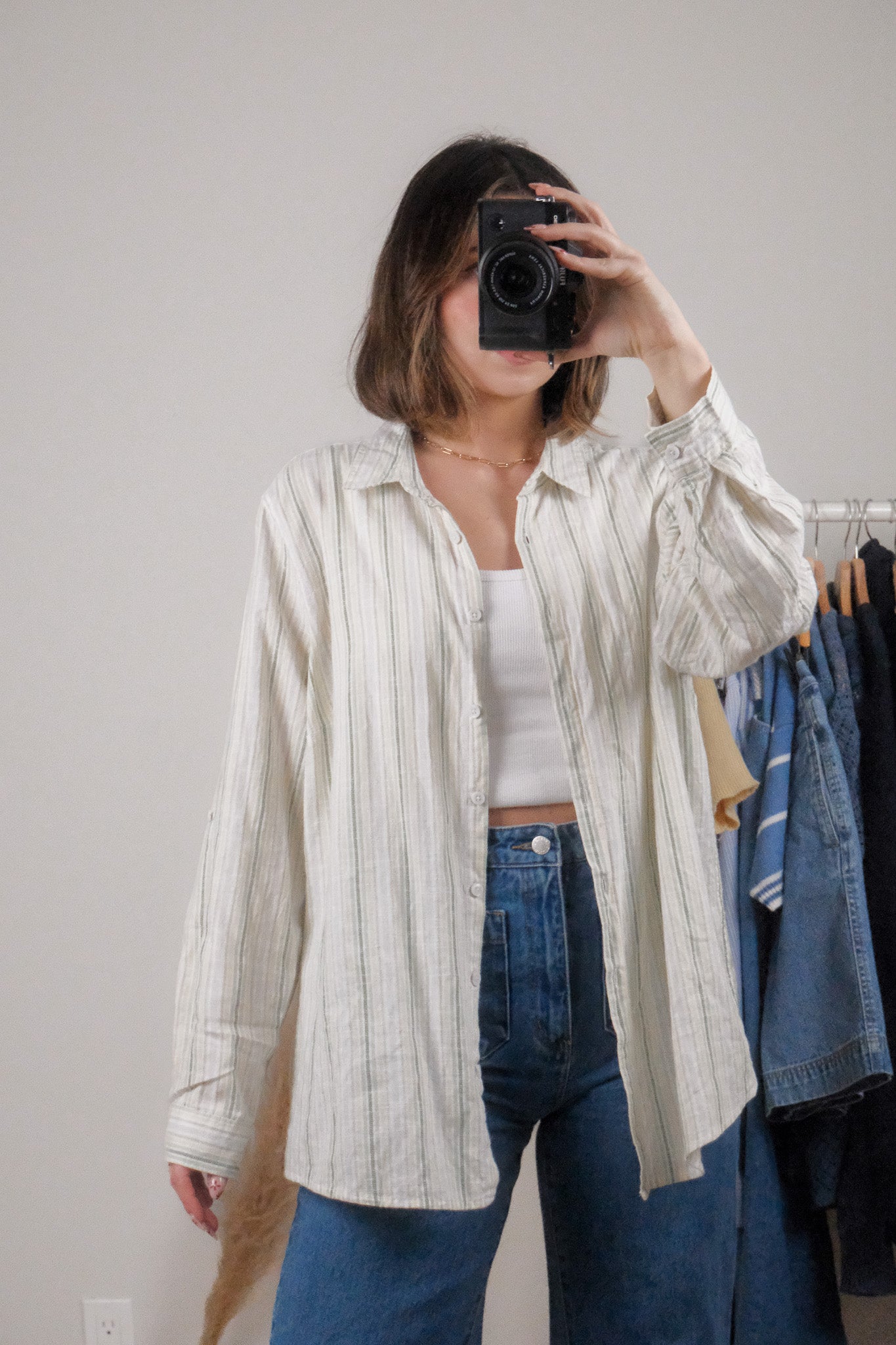 Modern x Pinstripe Cotton Button Down (L-XXL)