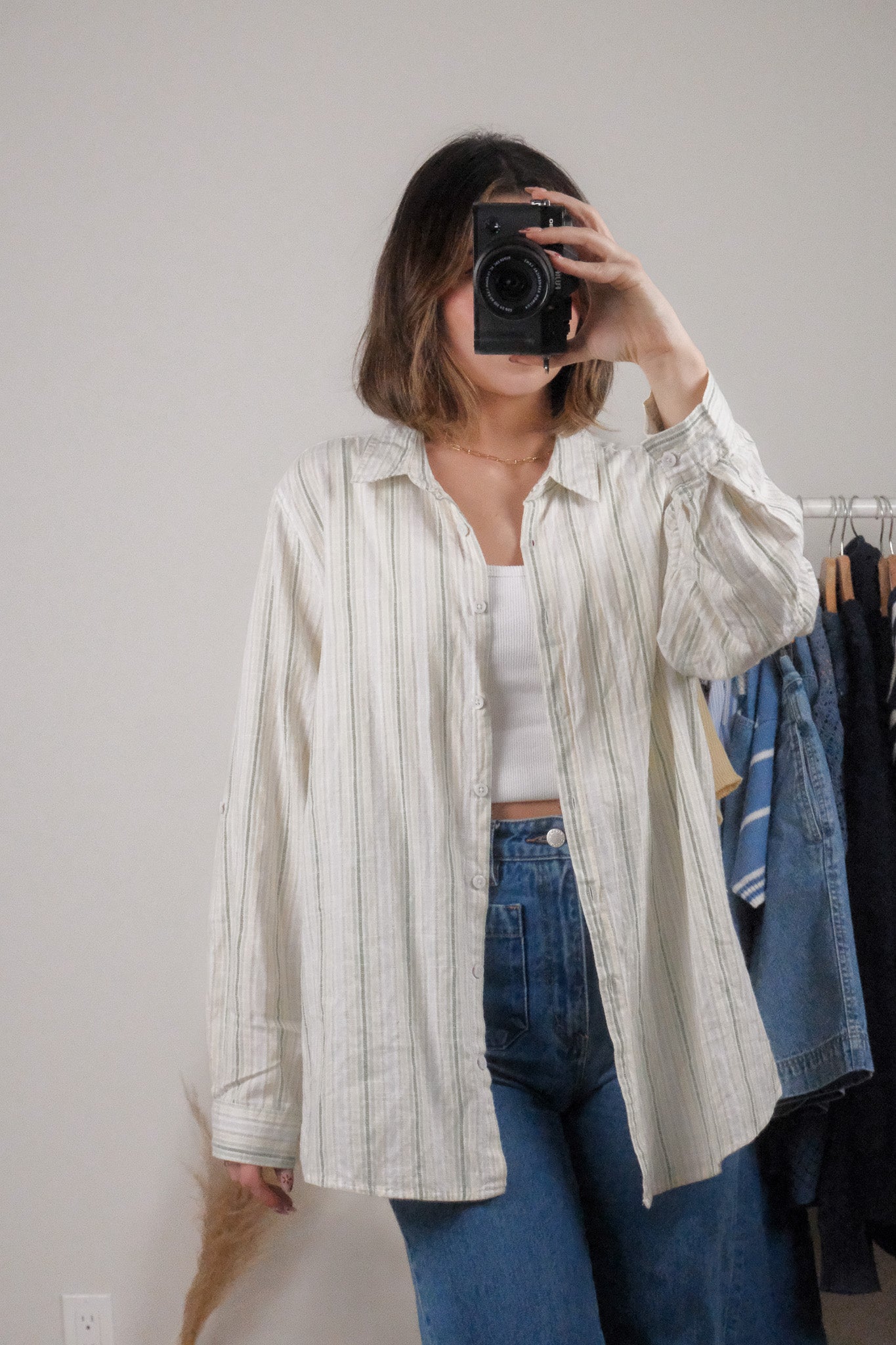 Modern x Pinstripe Cotton Button Down (L-XXL)