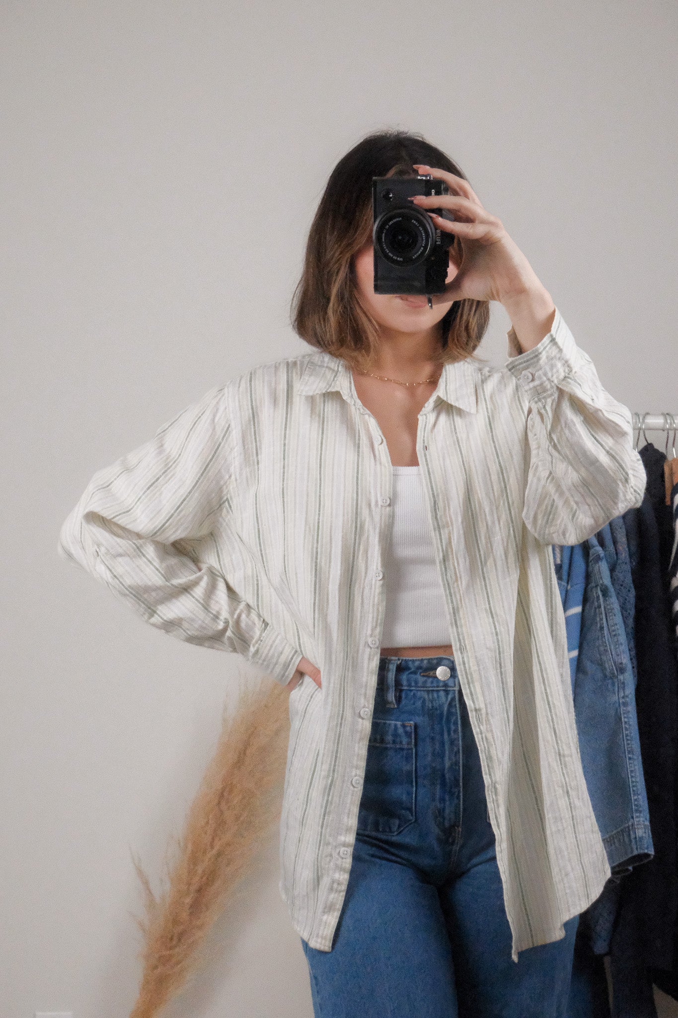 Modern x Pinstripe Cotton Button Down (L-XXL)