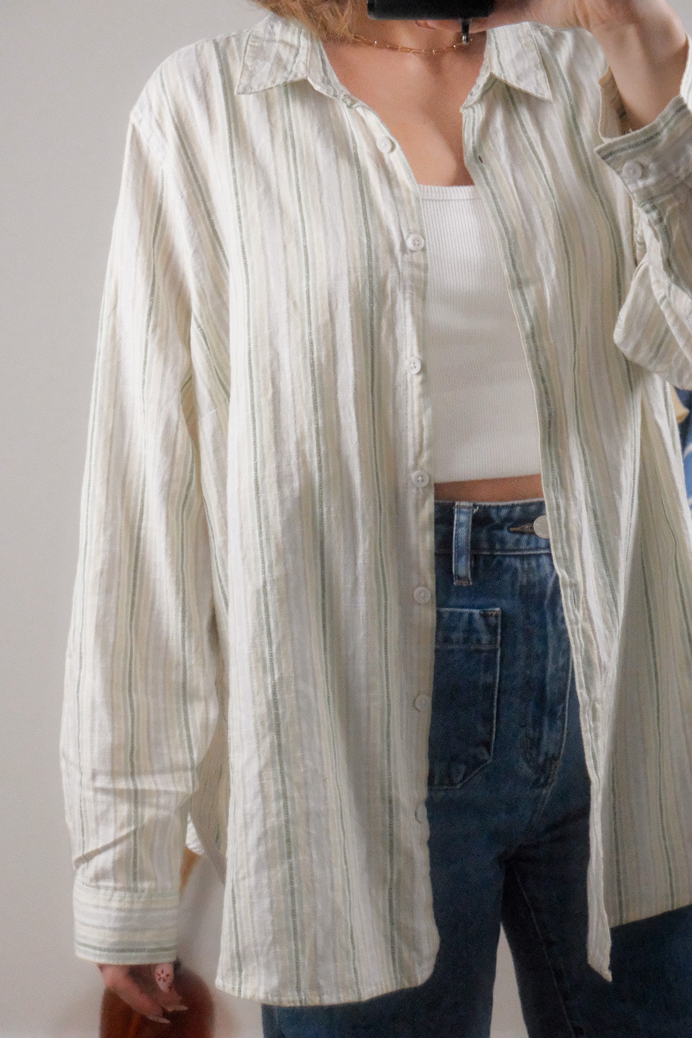 Modern x Pinstripe Cotton Button Down (L-XXL)