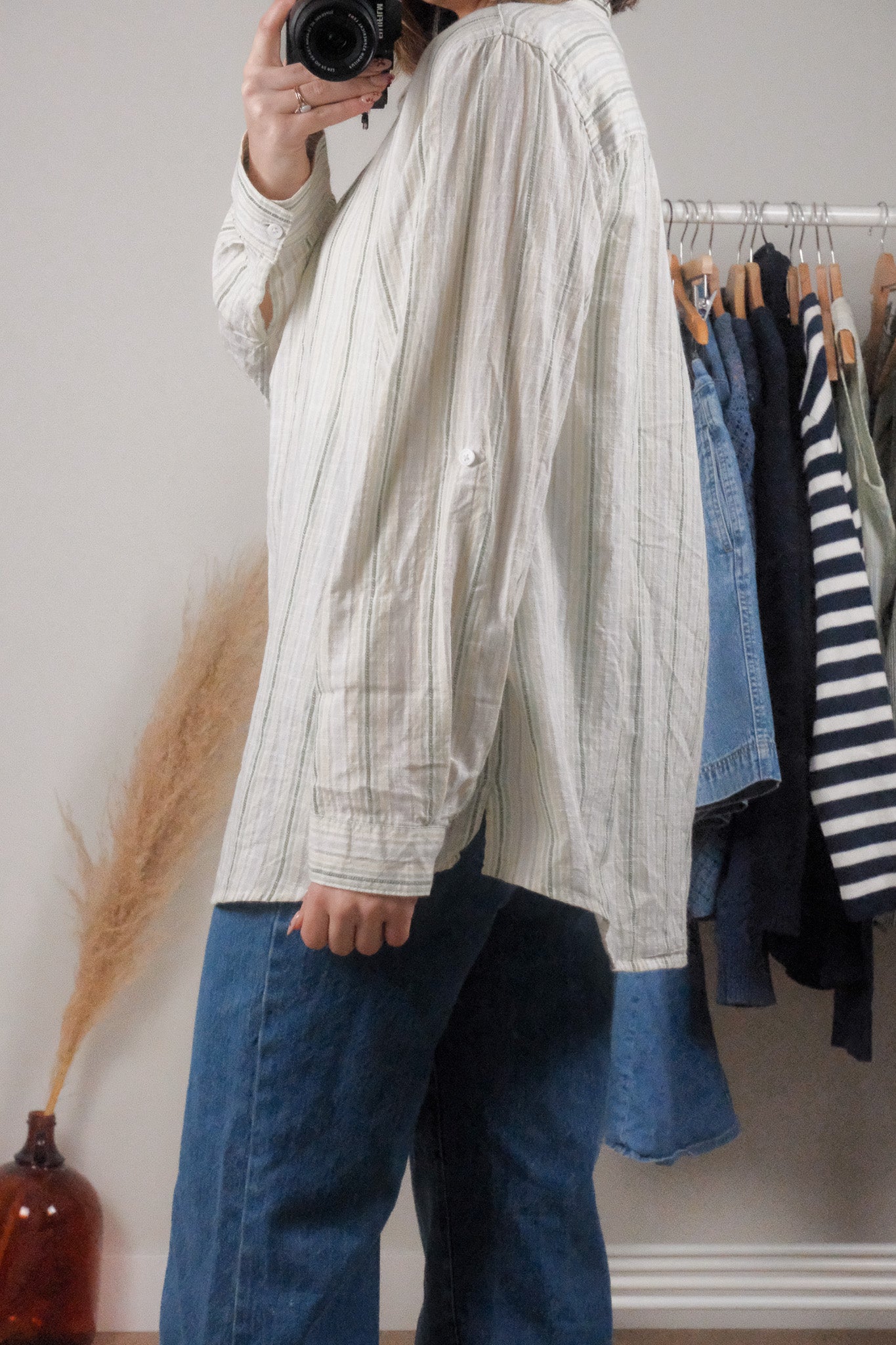 Modern x Pinstripe Cotton Button Down (L-XXL)