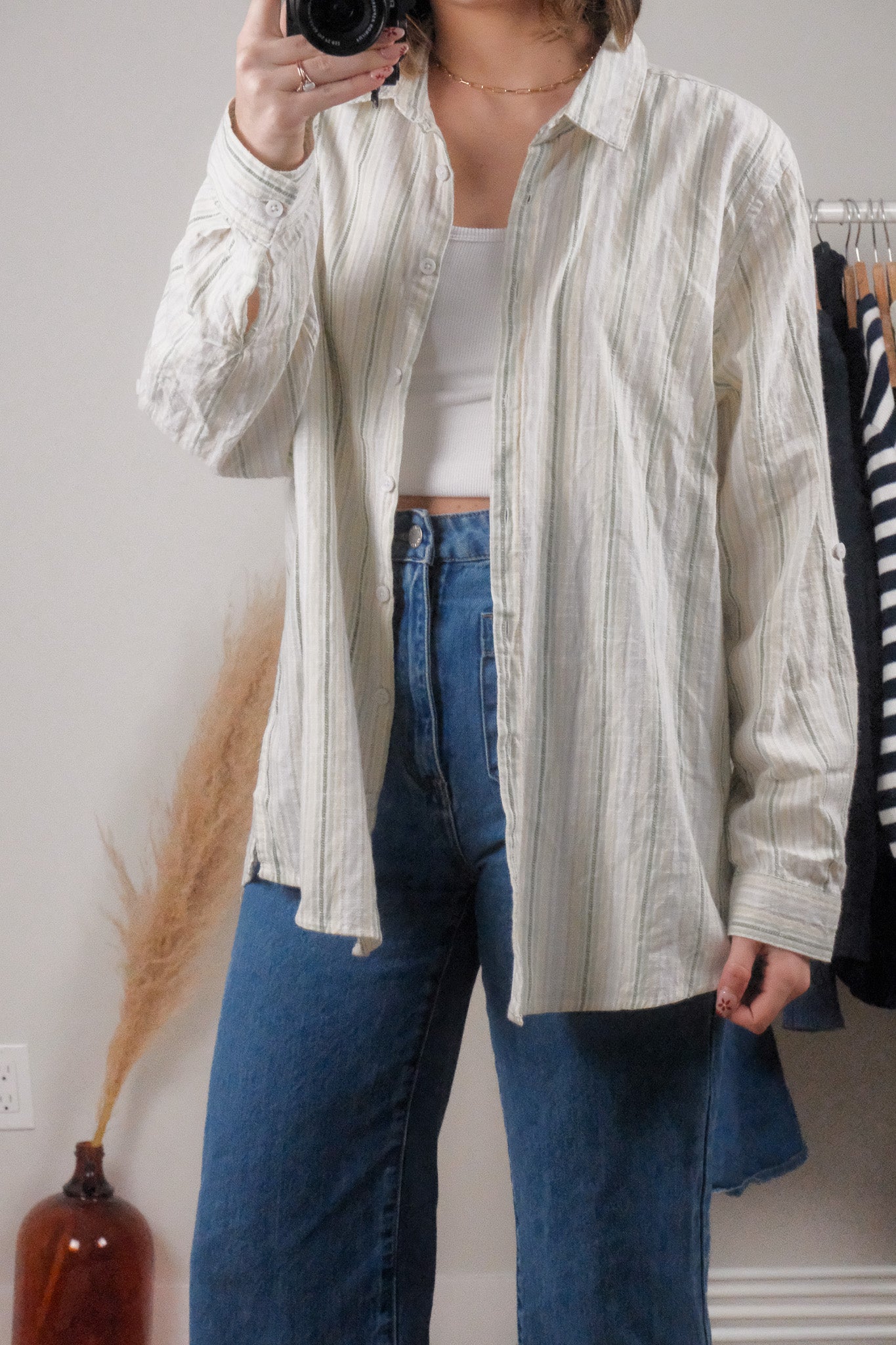 Modern x Pinstripe Cotton Button Down (L-XXL)