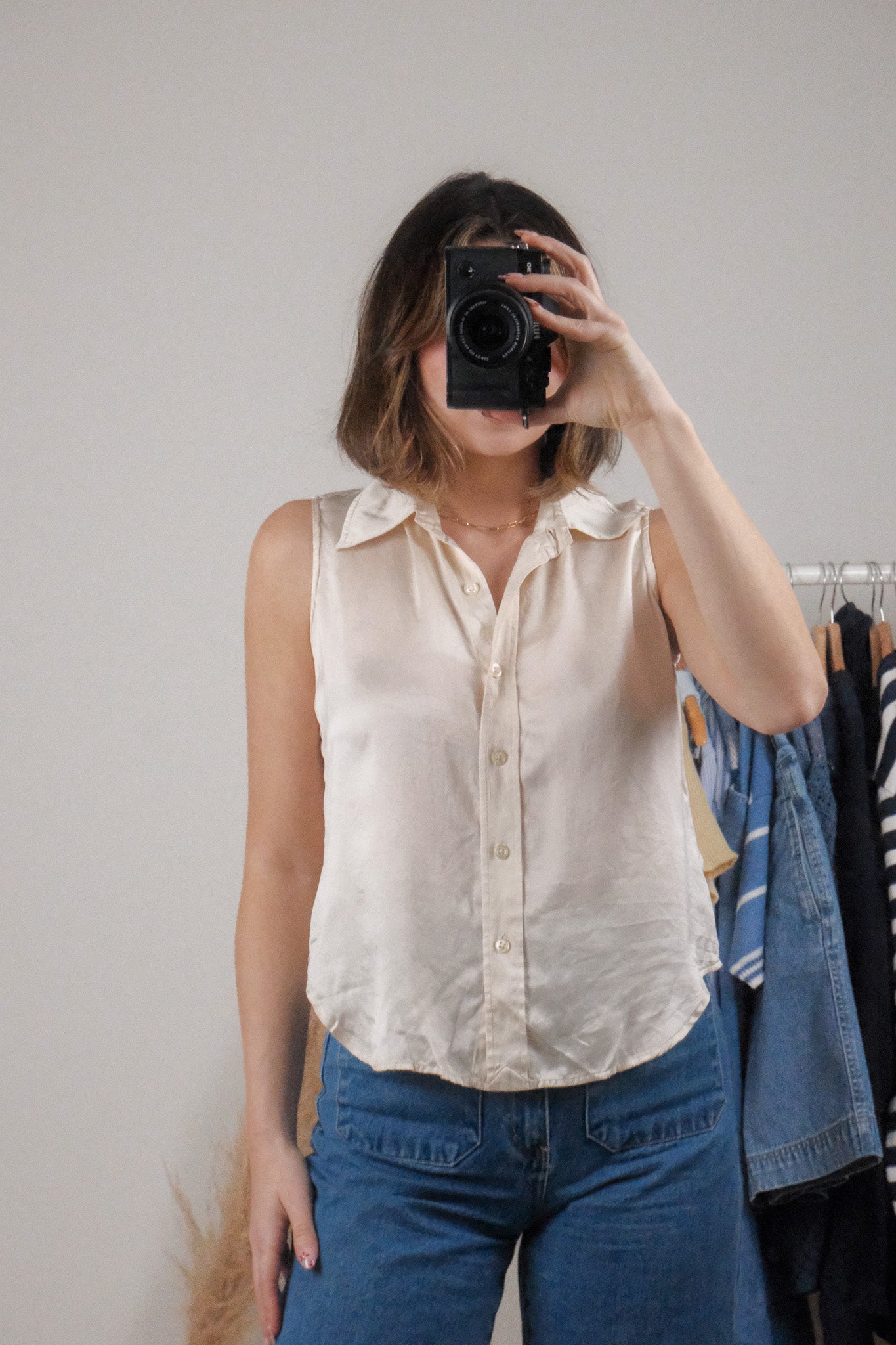 Vintage x Ralph Lauren x 100% Silk Tank (S/M)