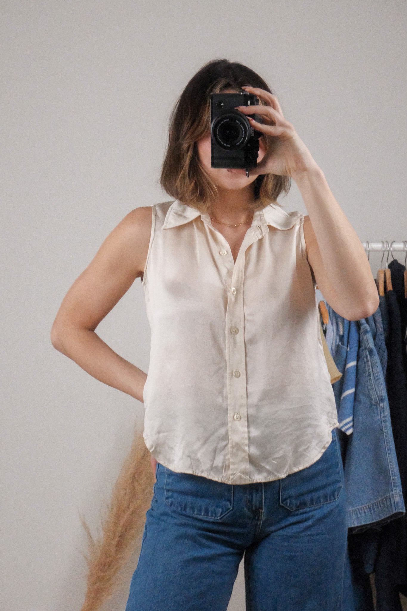 Vintage x Ralph Lauren x 100% Silk Tank (S/M)