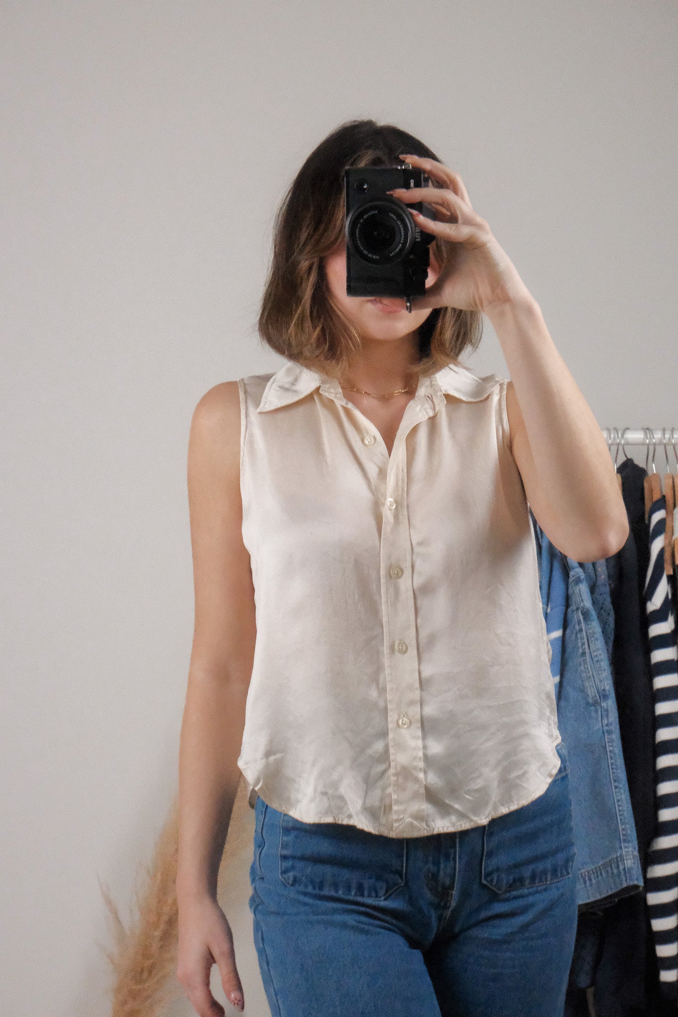 Vintage x Ralph Lauren x 100% Silk Tank (S/M)