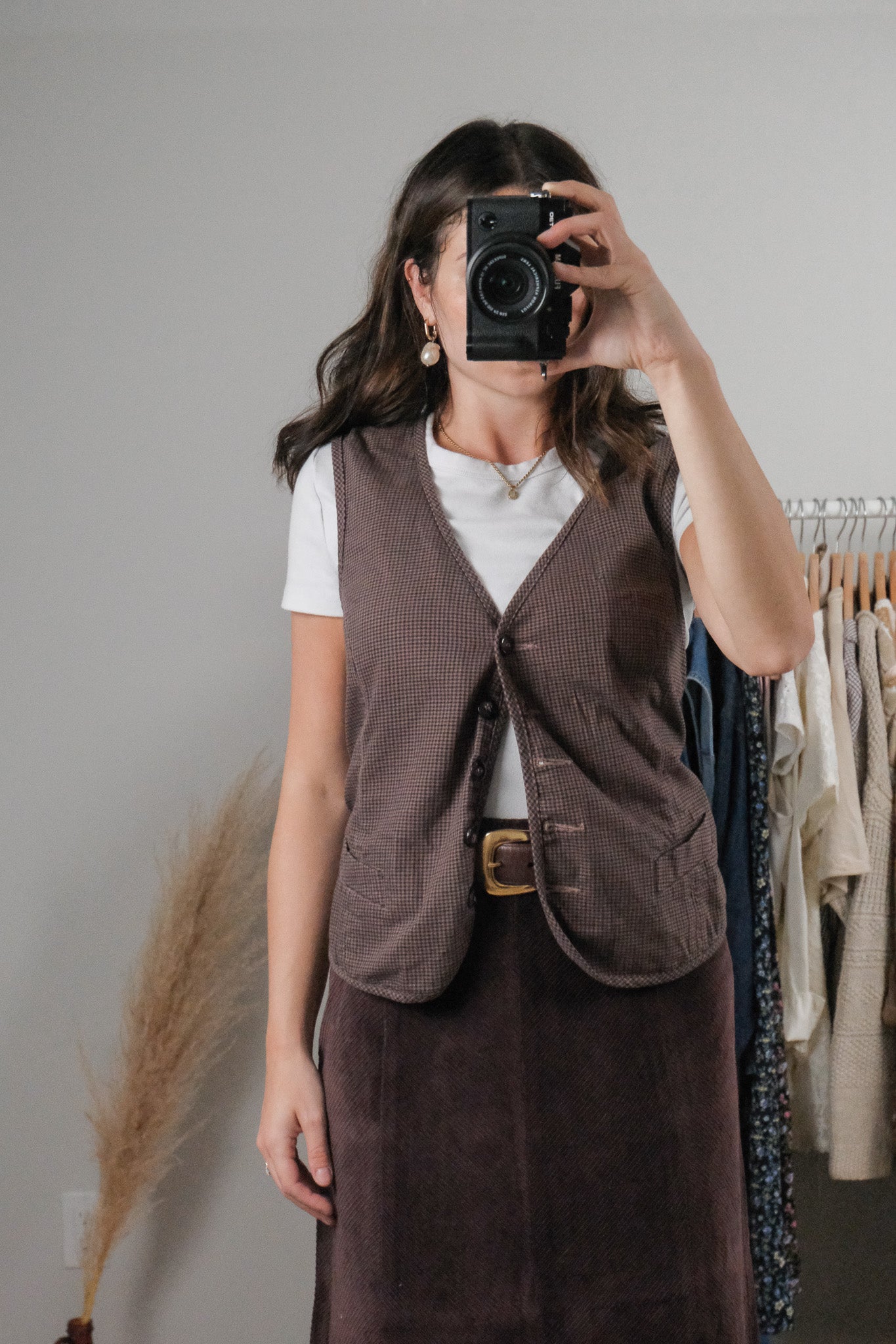 Vintage x Houndstooth Vest (L/XL)