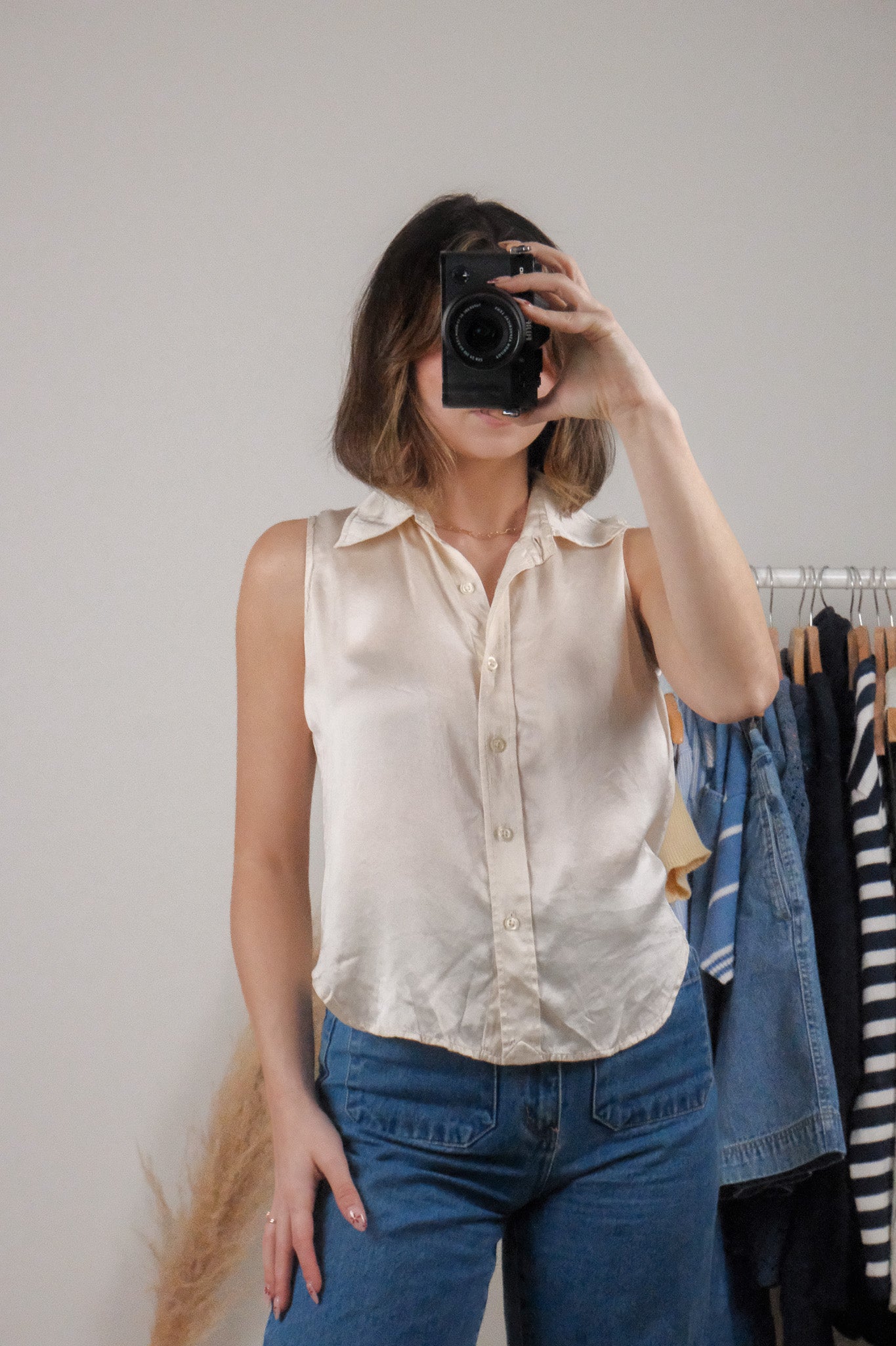 Vintage x Ralph Lauren x 100% Silk Tank (S/M)