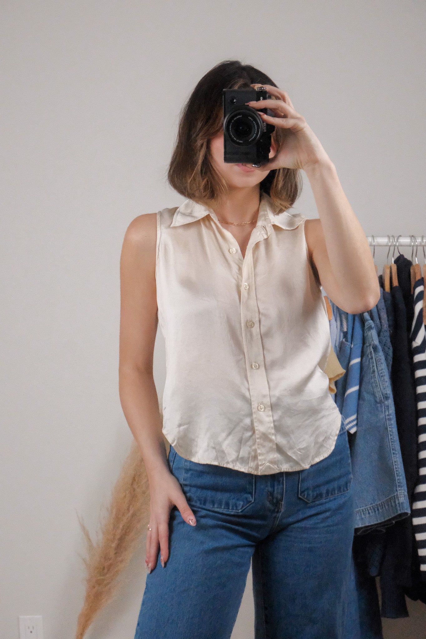 Vintage x Ralph Lauren x 100% Silk Tank (S/M)
