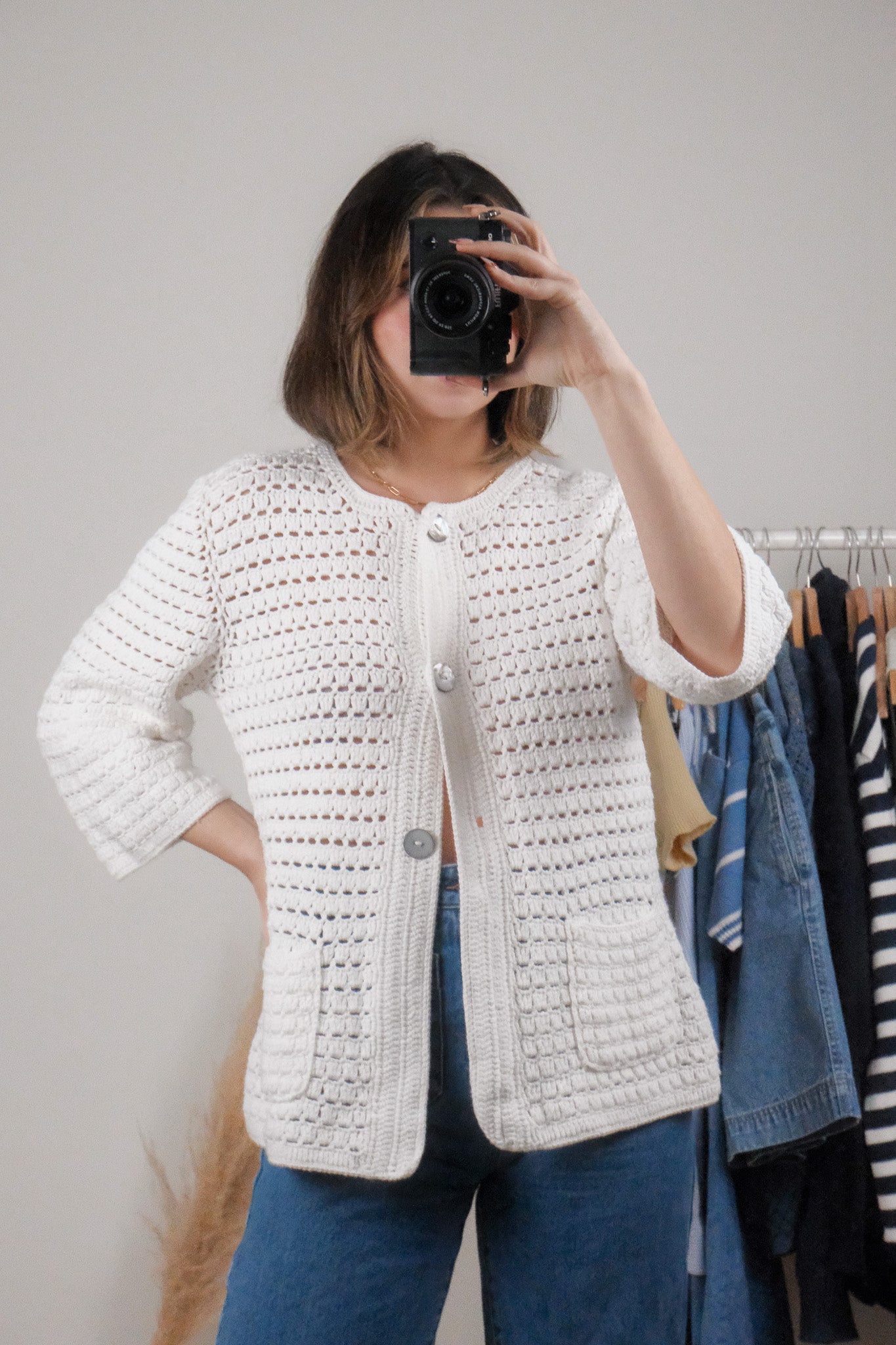 Vintage x Knit by Hand Cotton Cardigan (M/L)