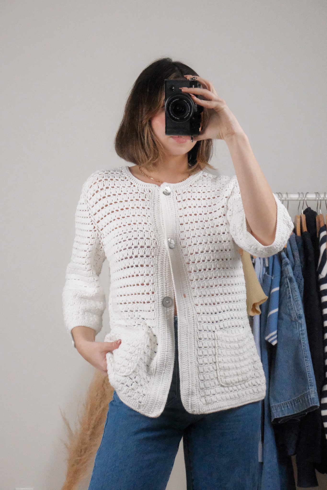 Vintage x Knit by Hand Cotton Cardigan (M/L)