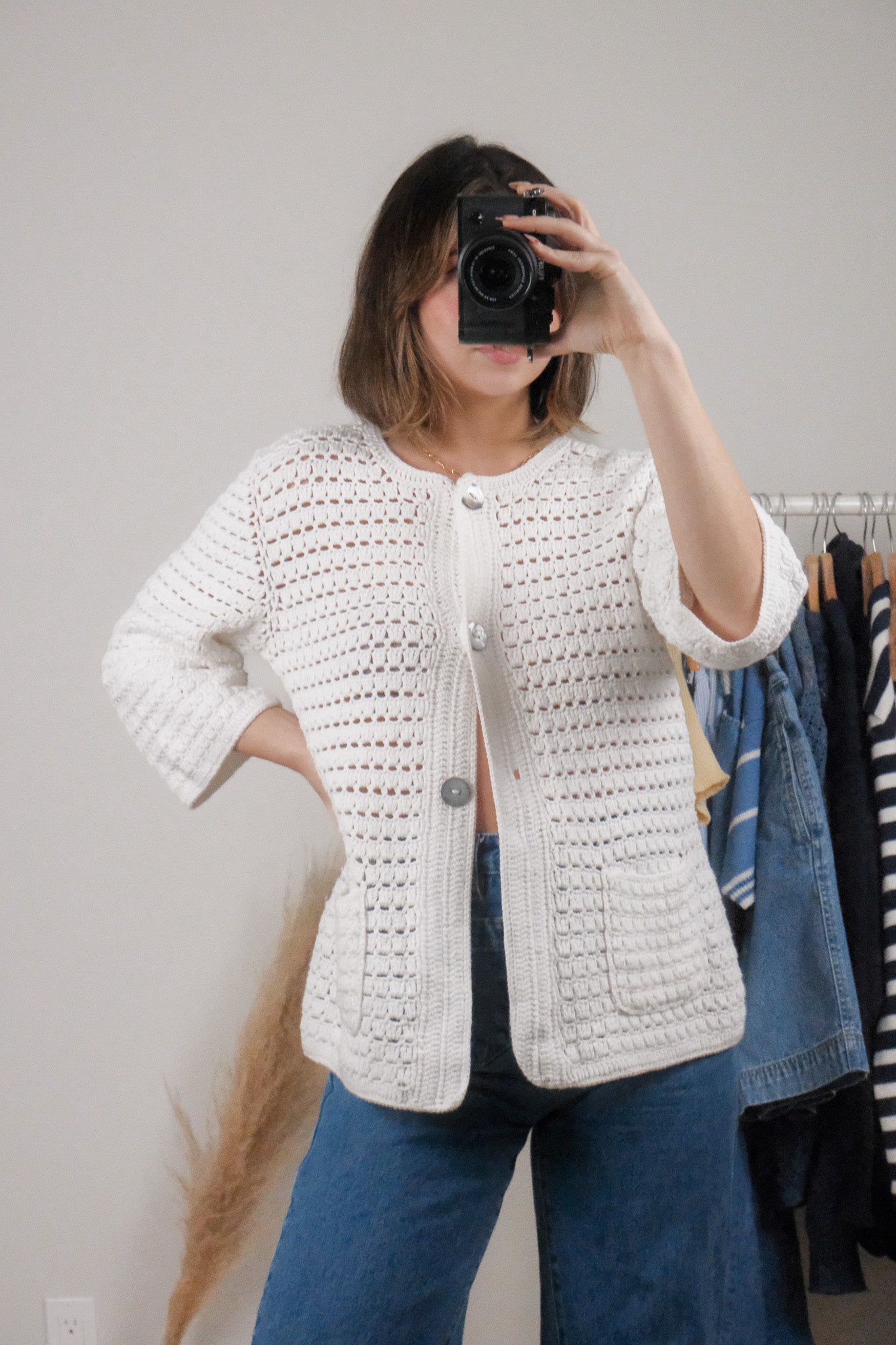 Vintage x Knit by Hand Cotton Cardigan (M/L)