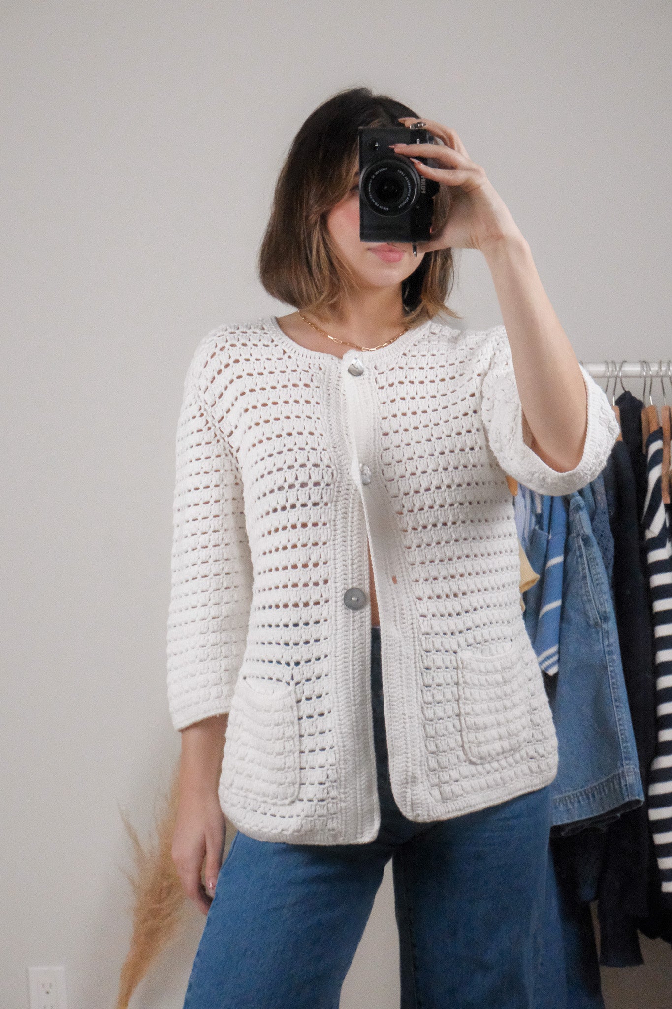 Vintage x Knit by Hand Cotton Cardigan (M/L)