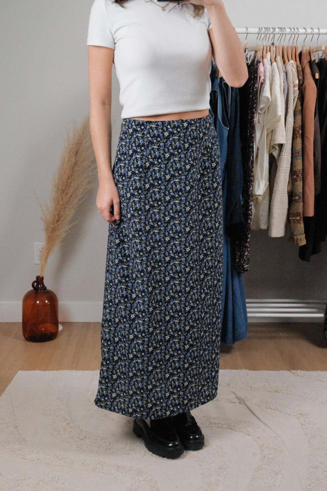 Made in Canada x Vintage x Floral Maxi Skirt (6)