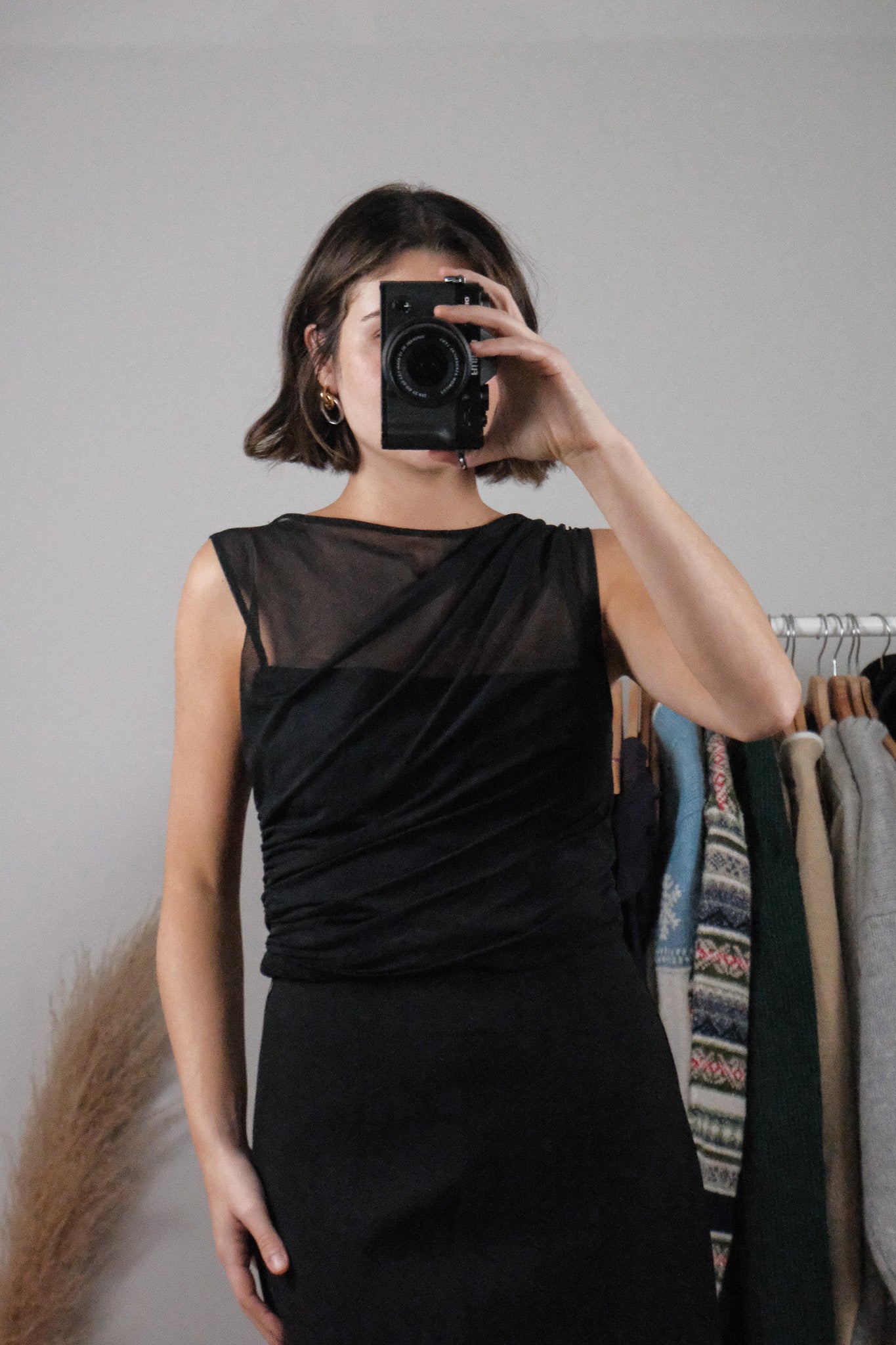 A&F x Mesh Highneck Tank (M)