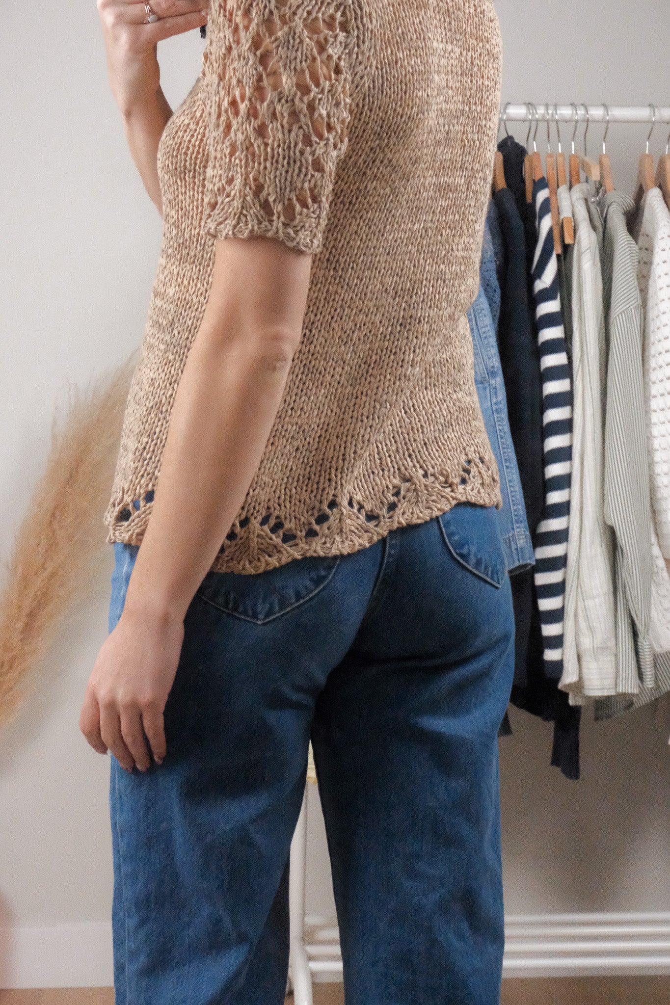 Vintage x Short-Sleeve Cardigan (M)