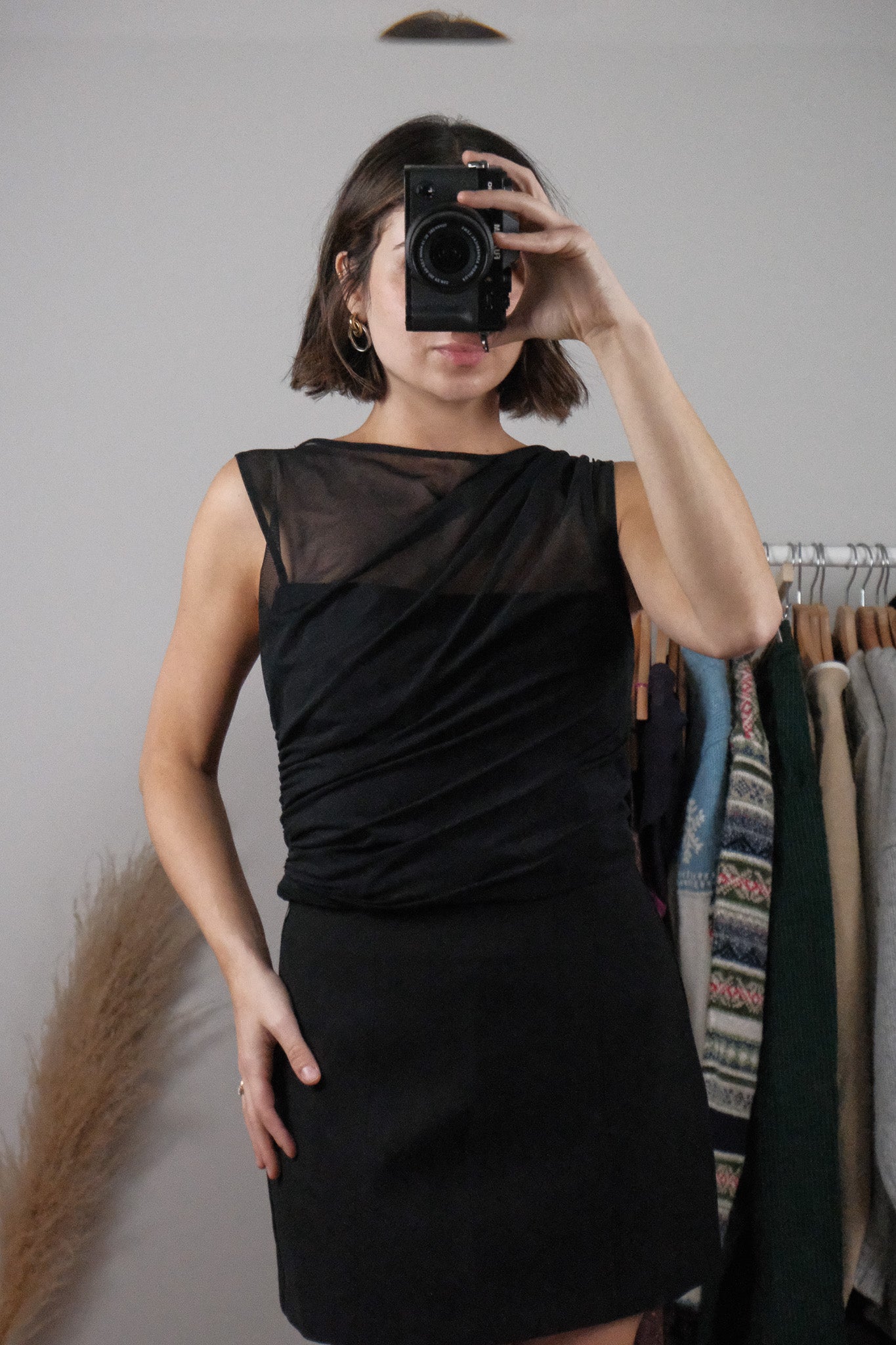 A&F x Mesh Highneck Tank (M)