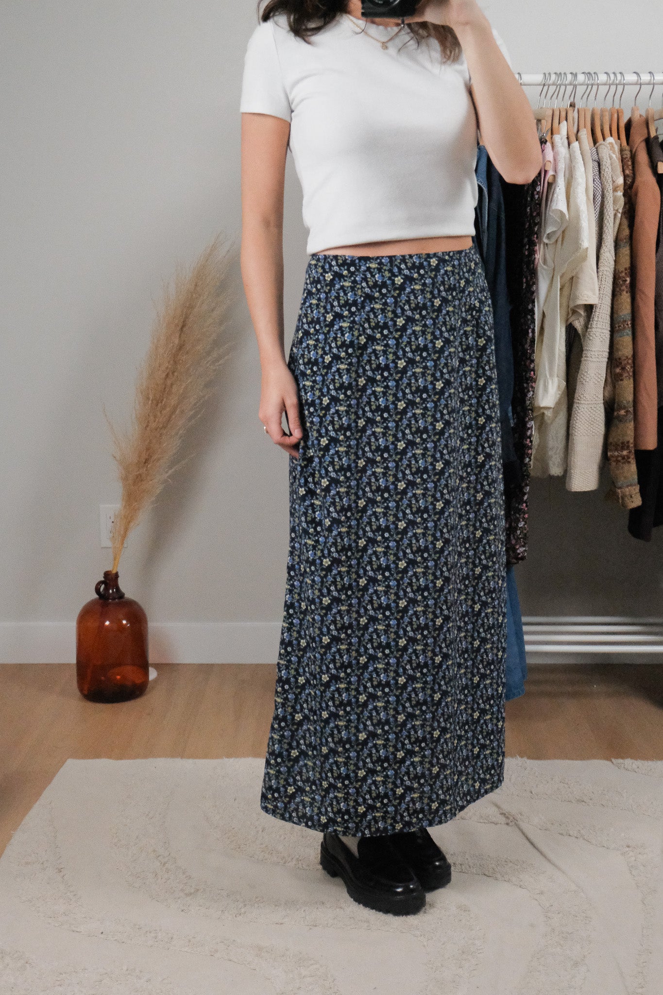 Made in Canada x Vintage x Floral Maxi Skirt (6)