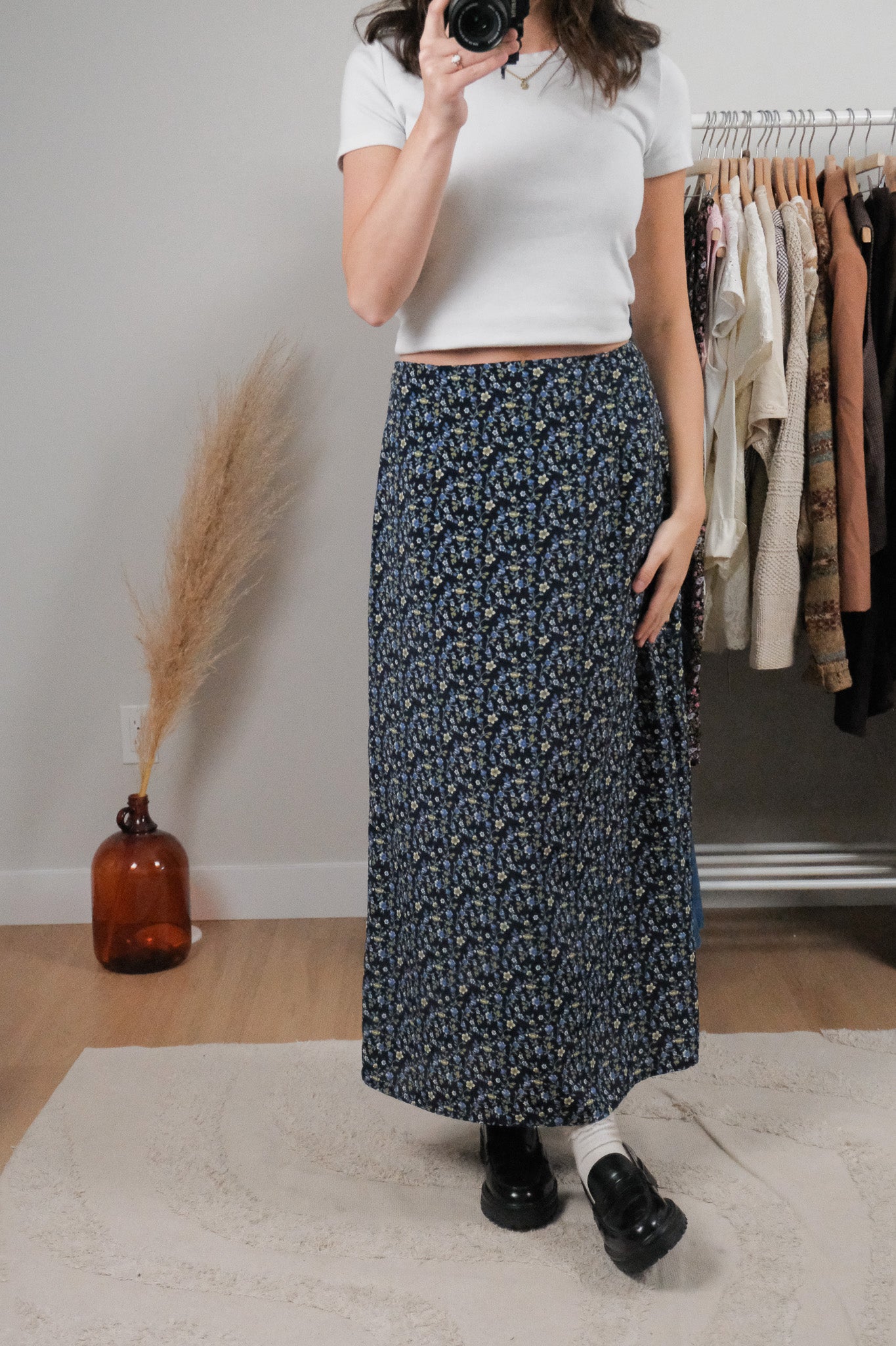 Made in Canada x Vintage x Floral Maxi Skirt (6)