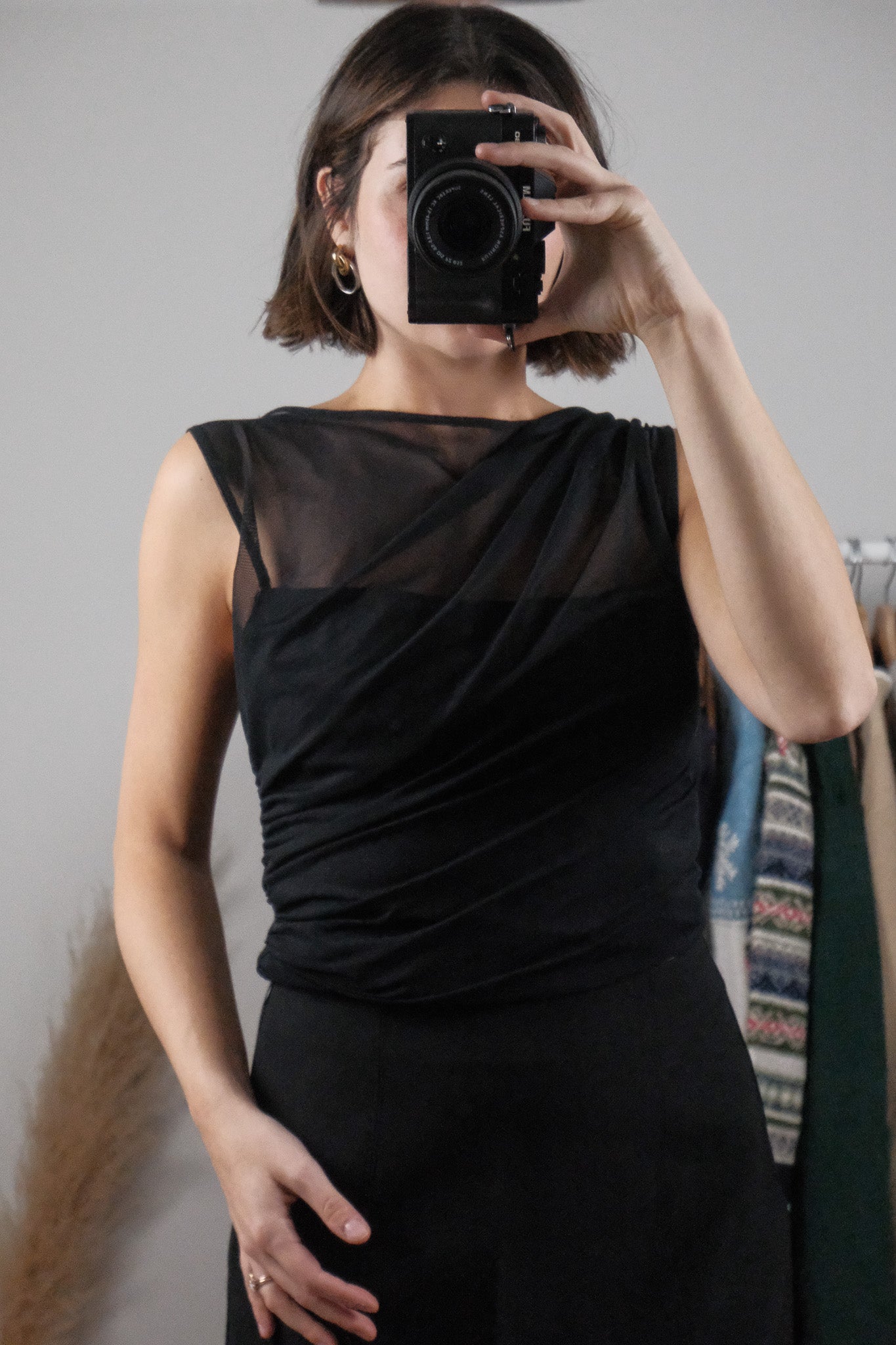 A&F x Mesh Highneck Tank (M)