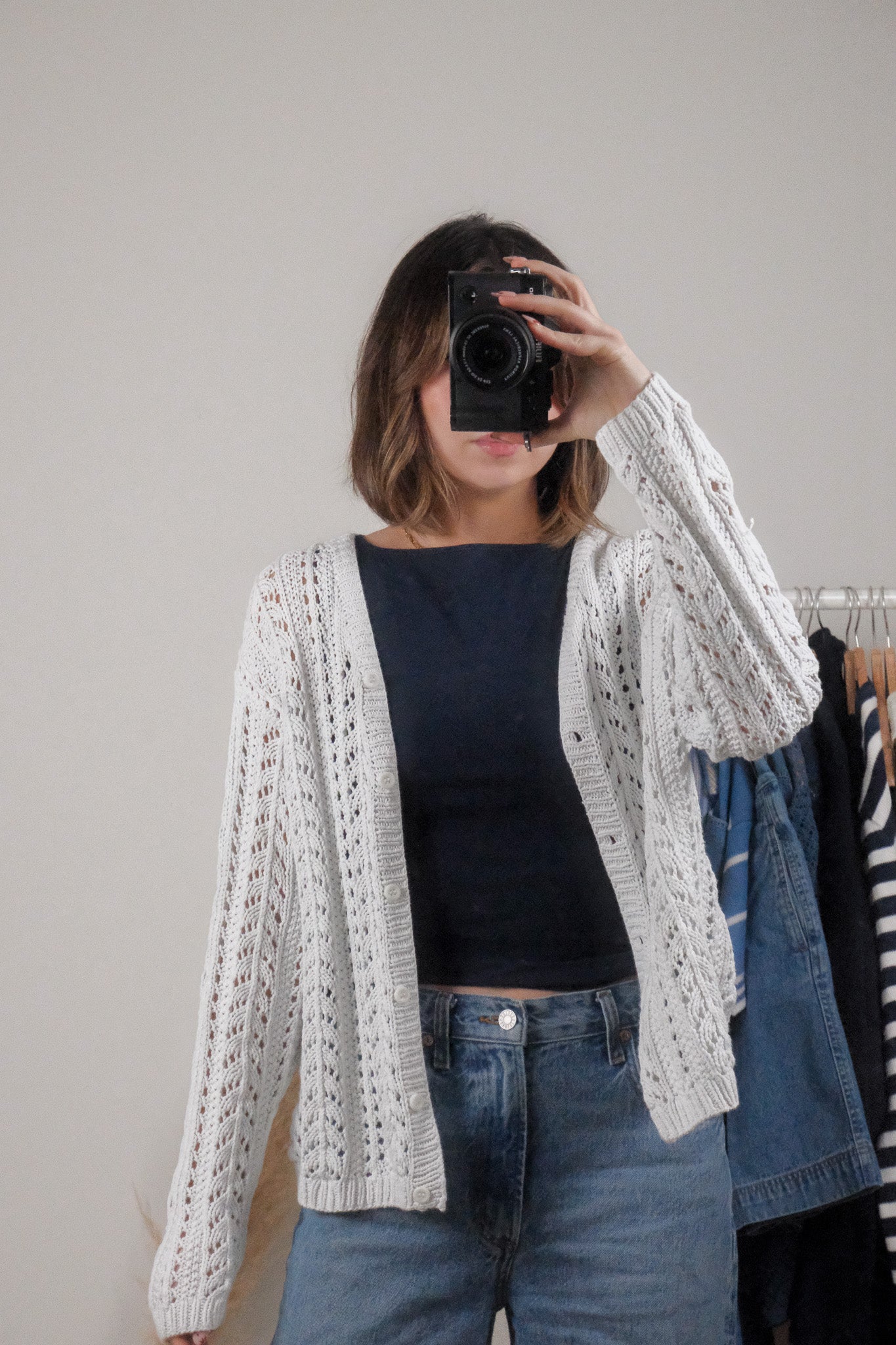 Vintage x Eddie Bauer x Cotton Handknit Cardigan (M/L)
