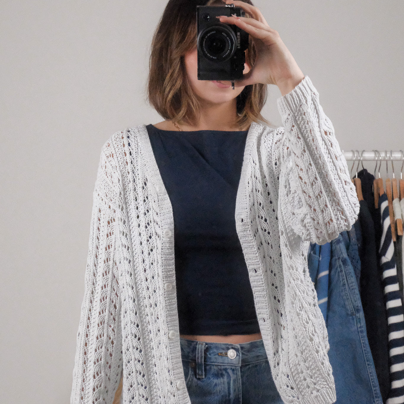 Vintage x Eddie Bauer x Cotton Handknit Cardigan (M/L)