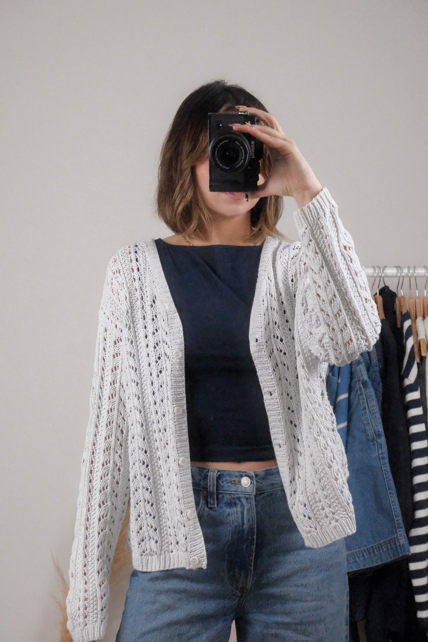 Vintage x Eddie Bauer x Cotton Handknit Cardigan (M/L)