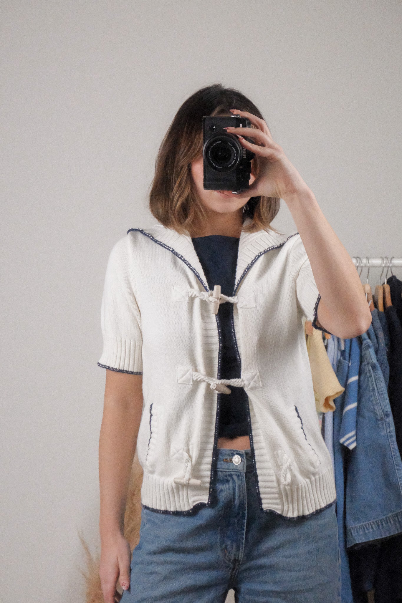 Vintage x Ralph Lauren x Cotton Toggle Cardigan (S/M)