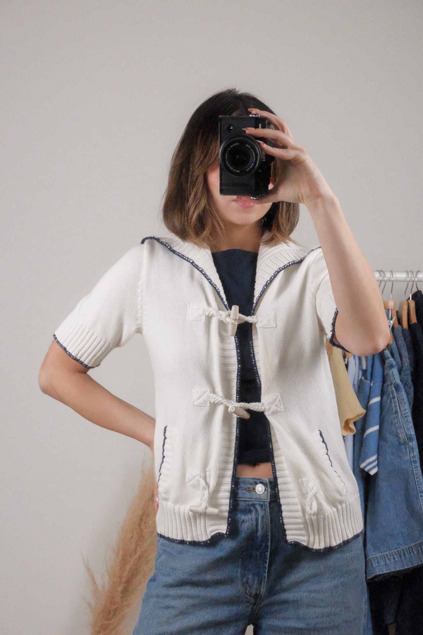 Vintage x Ralph Lauren x Cotton Toggle Cardigan (S/M)