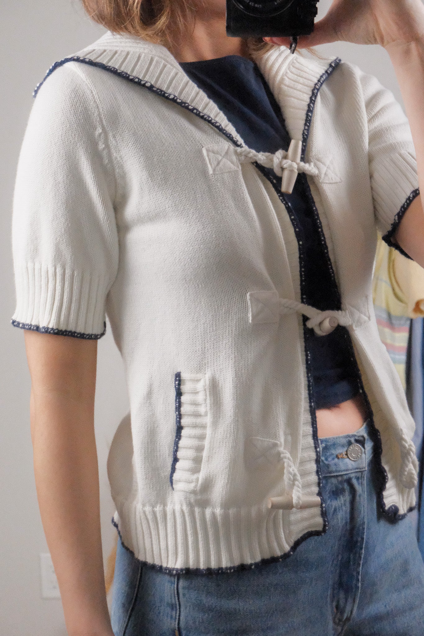 Vintage x Ralph Lauren x Cotton Toggle Cardigan (S/M)