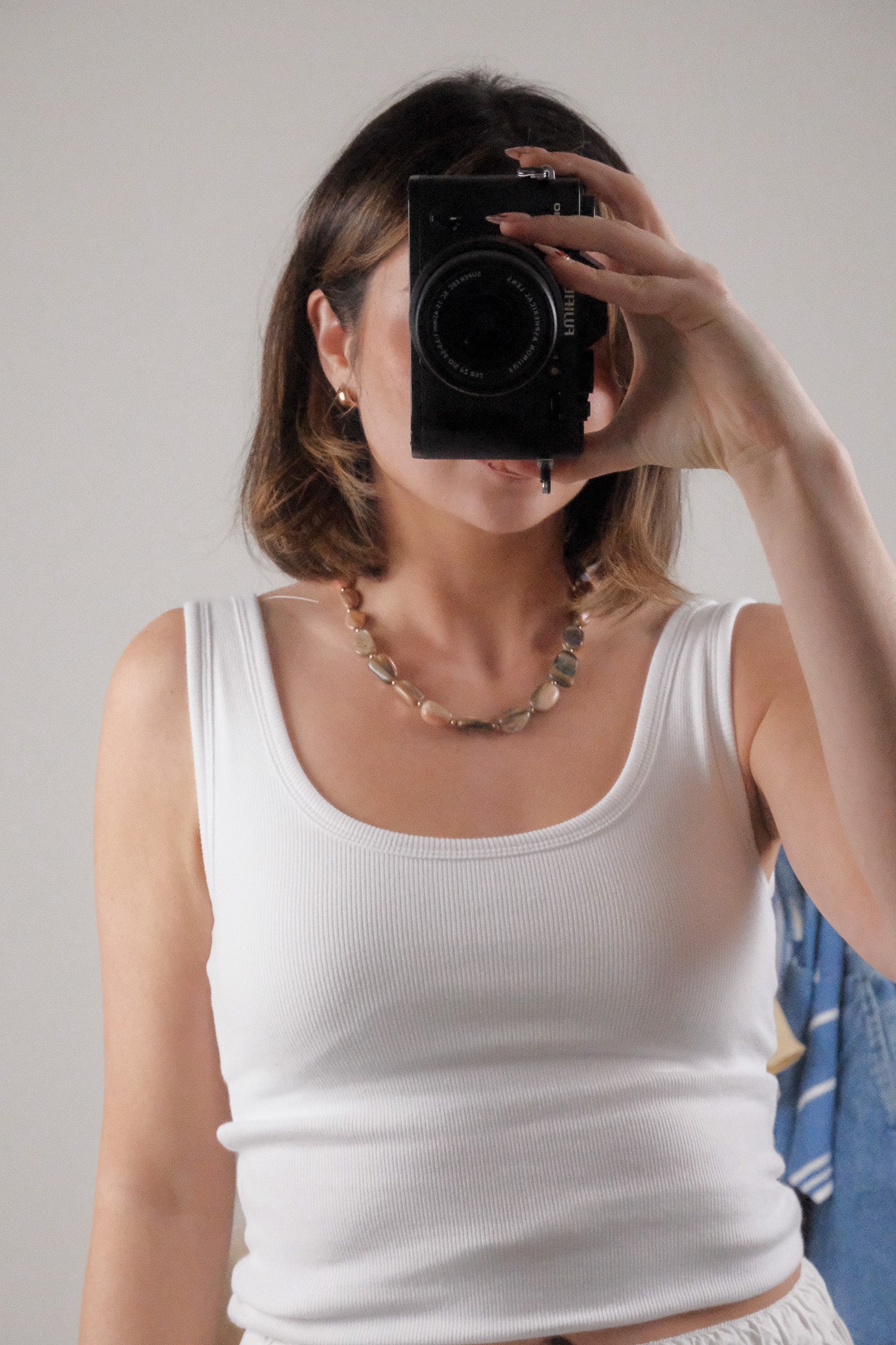Iridescent Stone Beaded Necklace