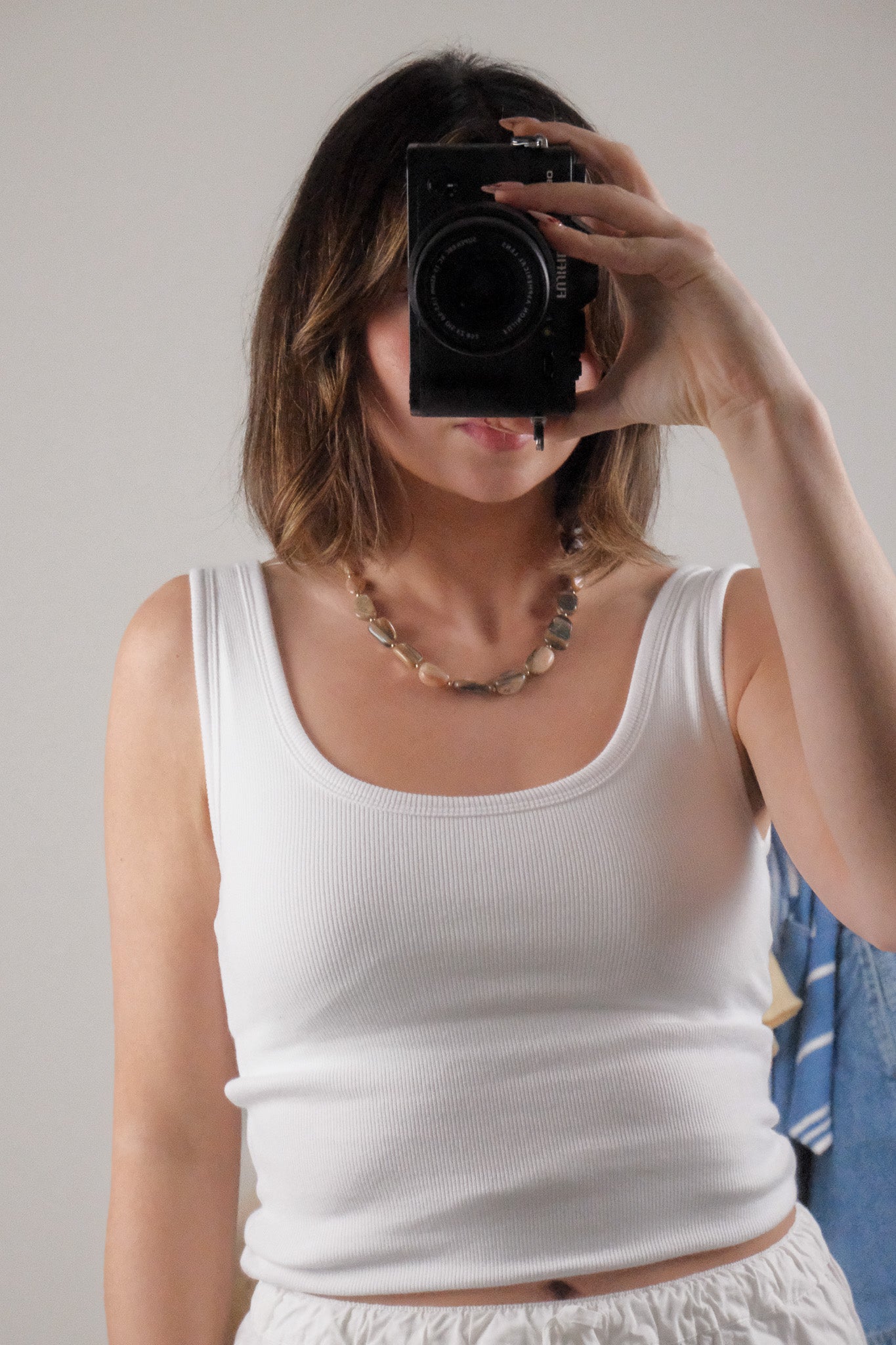 Iridescent Stone Beaded Necklace