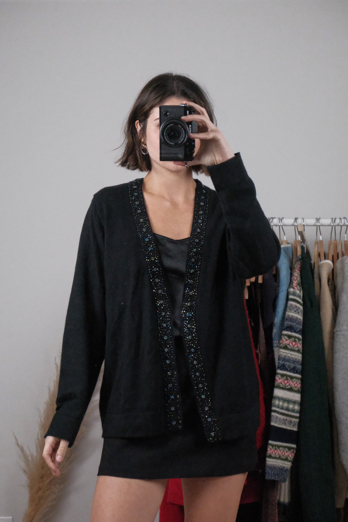 Vintage x Angora Beaded Cardigan (L)