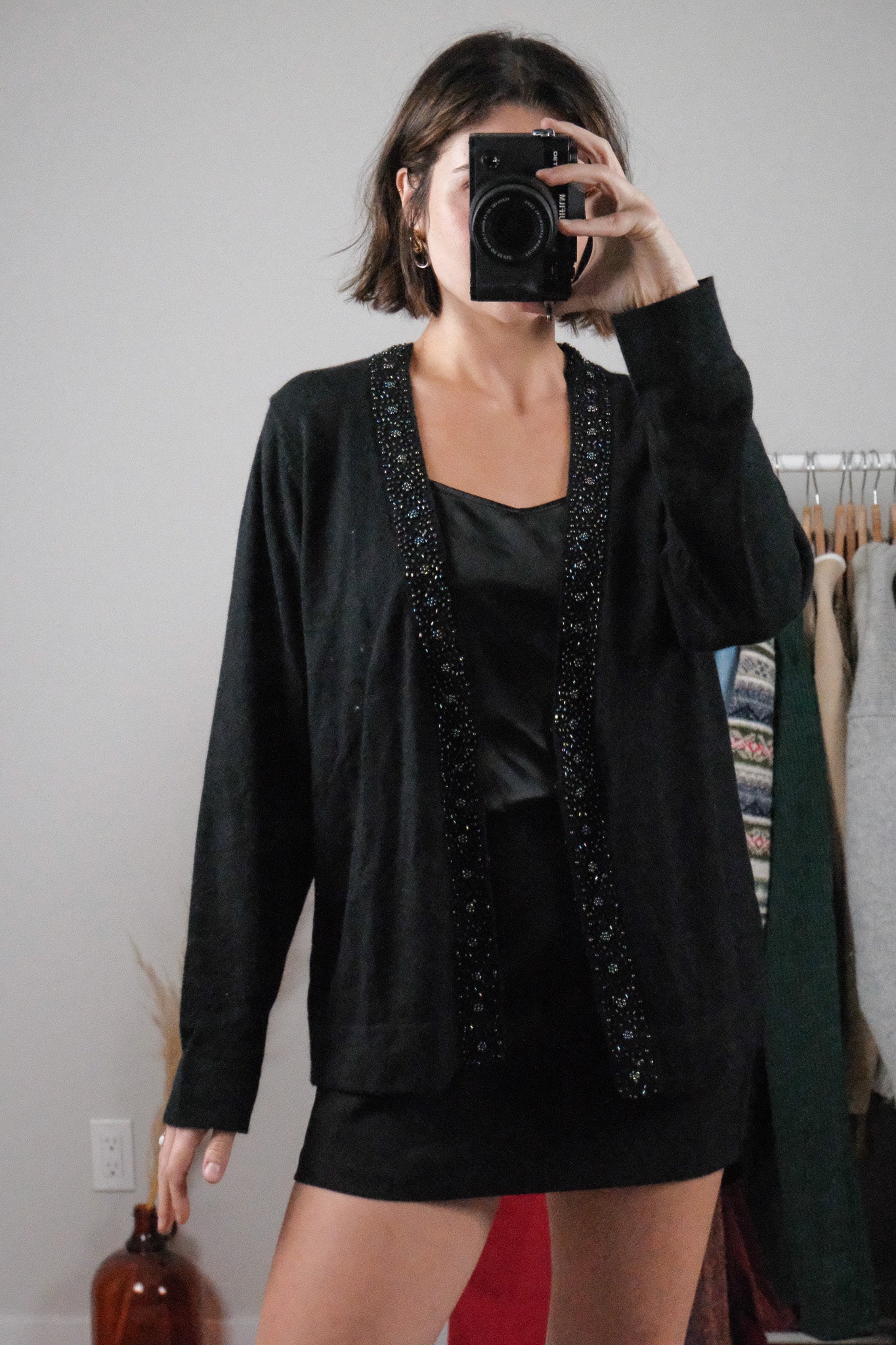 Vintage x Angora Beaded Cardigan (L)