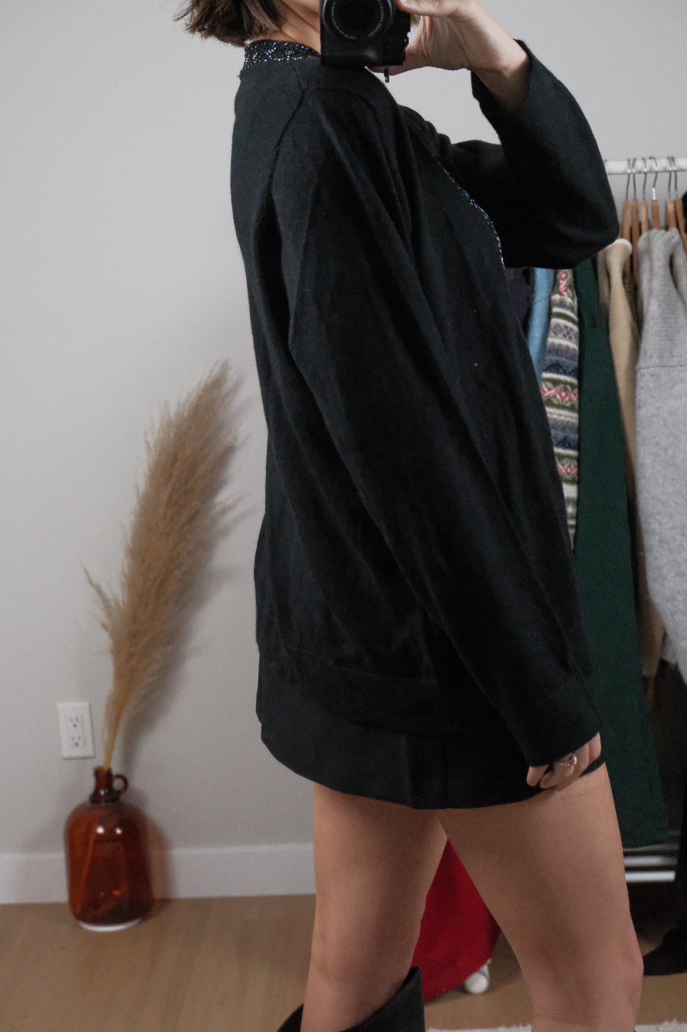 Vintage x Angora Beaded Cardigan (L)