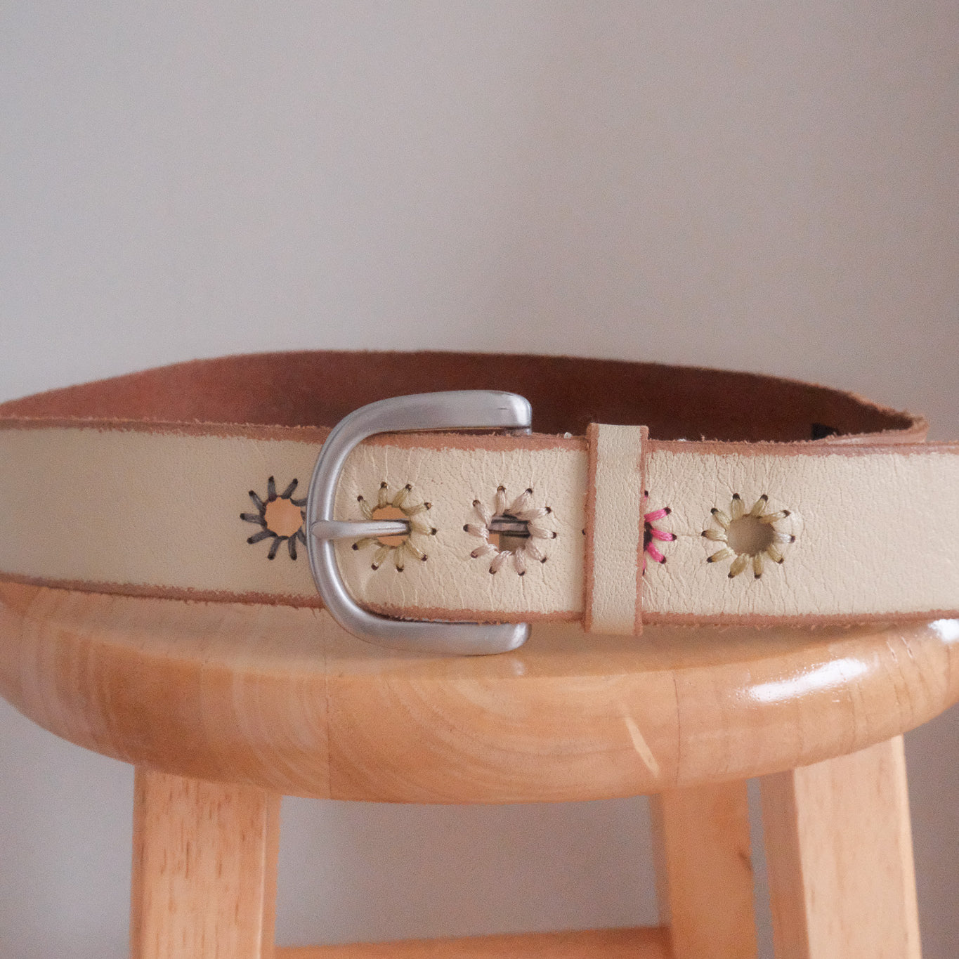 Vintage x Gap x Leather Embroidered Belt (S)