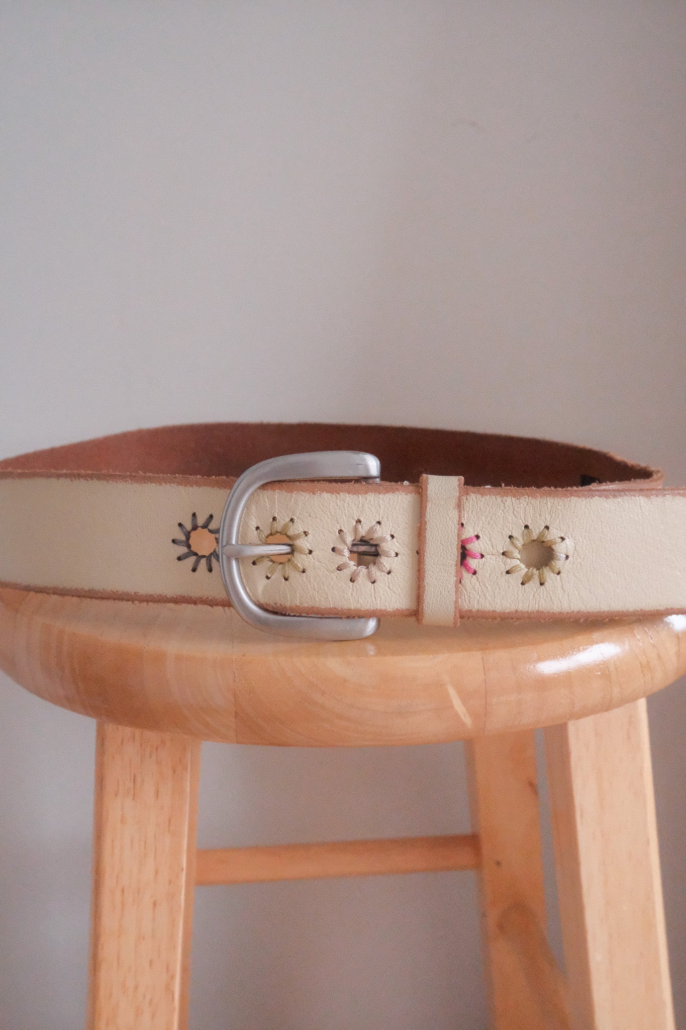 Vintage x Gap x Leather Embroidered Belt (S)
