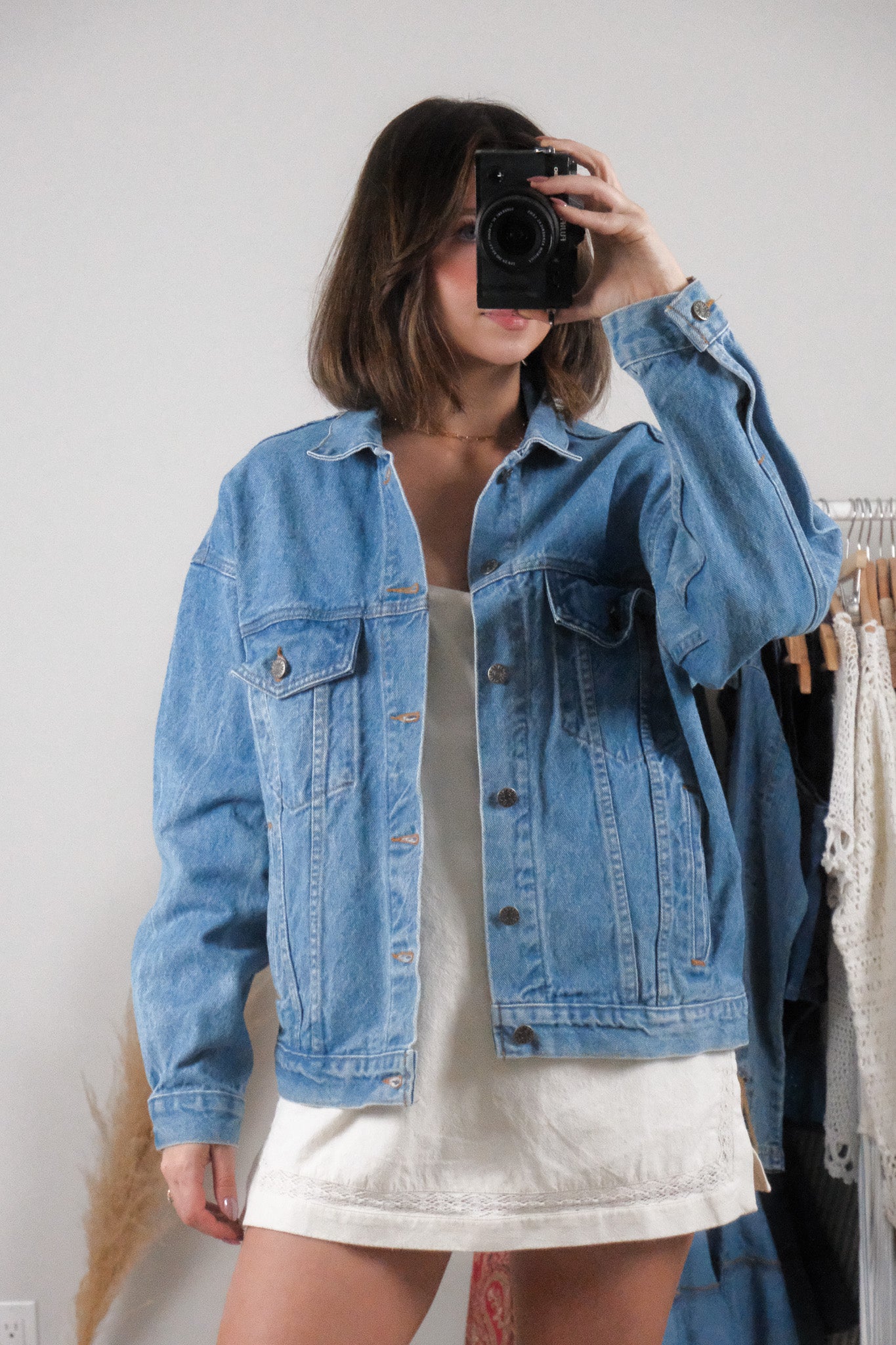 Made in USA x Vintage x Denim Embossed Jacket (XS-M)